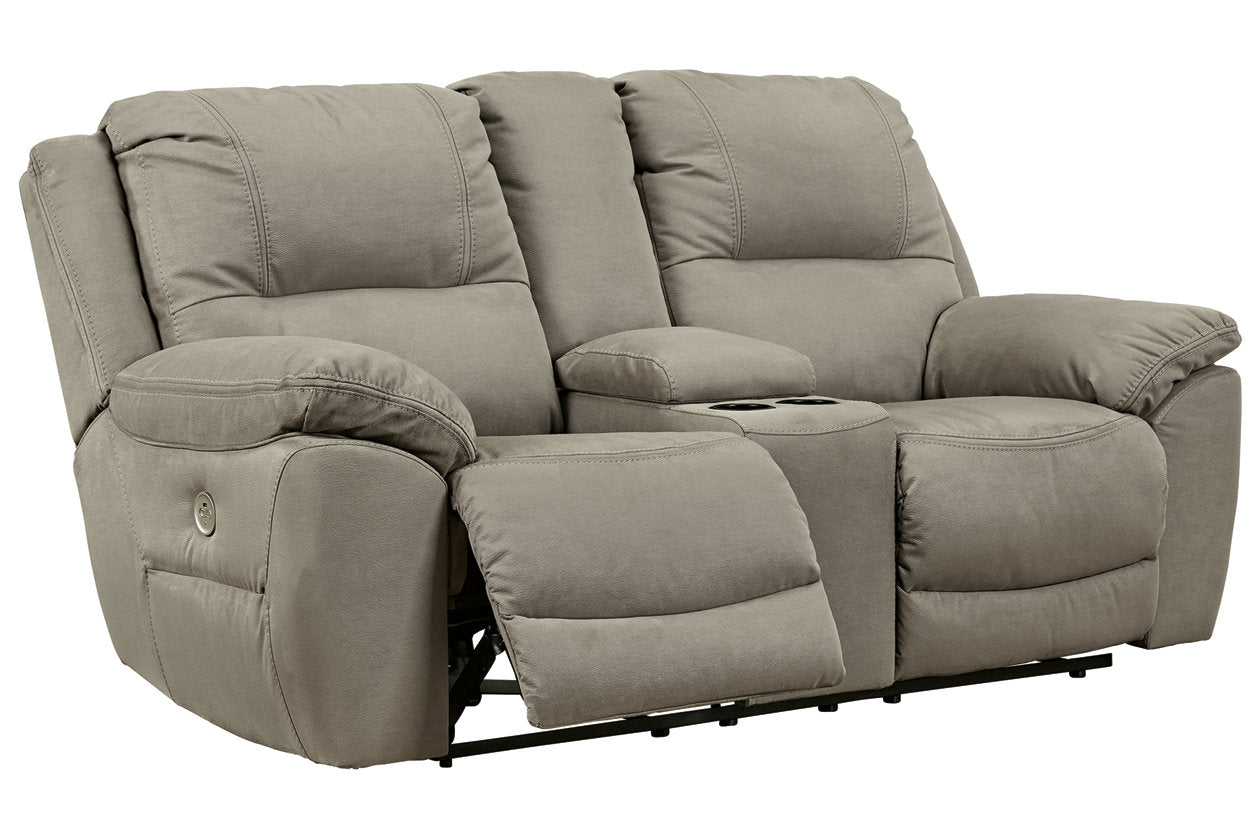 Next-Gen Gaucho Putty Power Reclining Loveseat with Console - 5420396 - Bien Home Furniture & Electronics