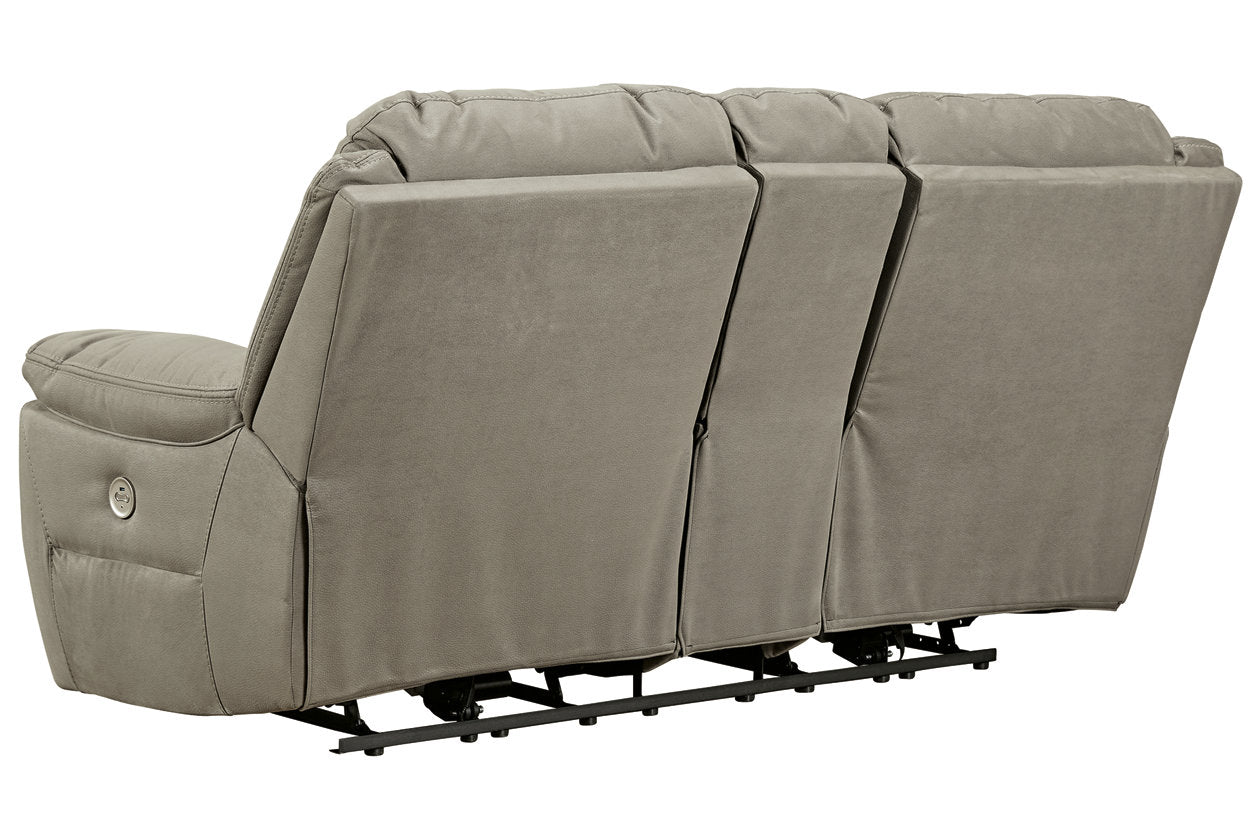 Next-Gen Gaucho Putty Power Reclining Loveseat with Console - 5420396 - Bien Home Furniture & Electronics
