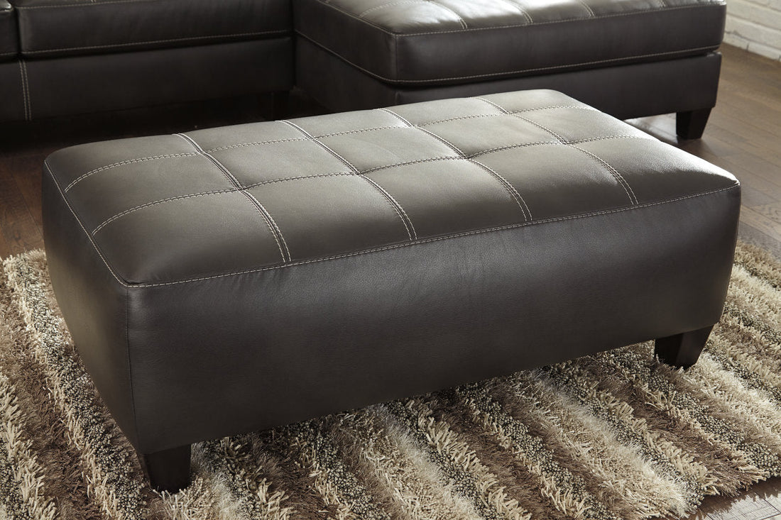 Nokomis Charcoal Oversized Accent Ottoman - 8772108 - Bien Home Furniture &amp; Electronics