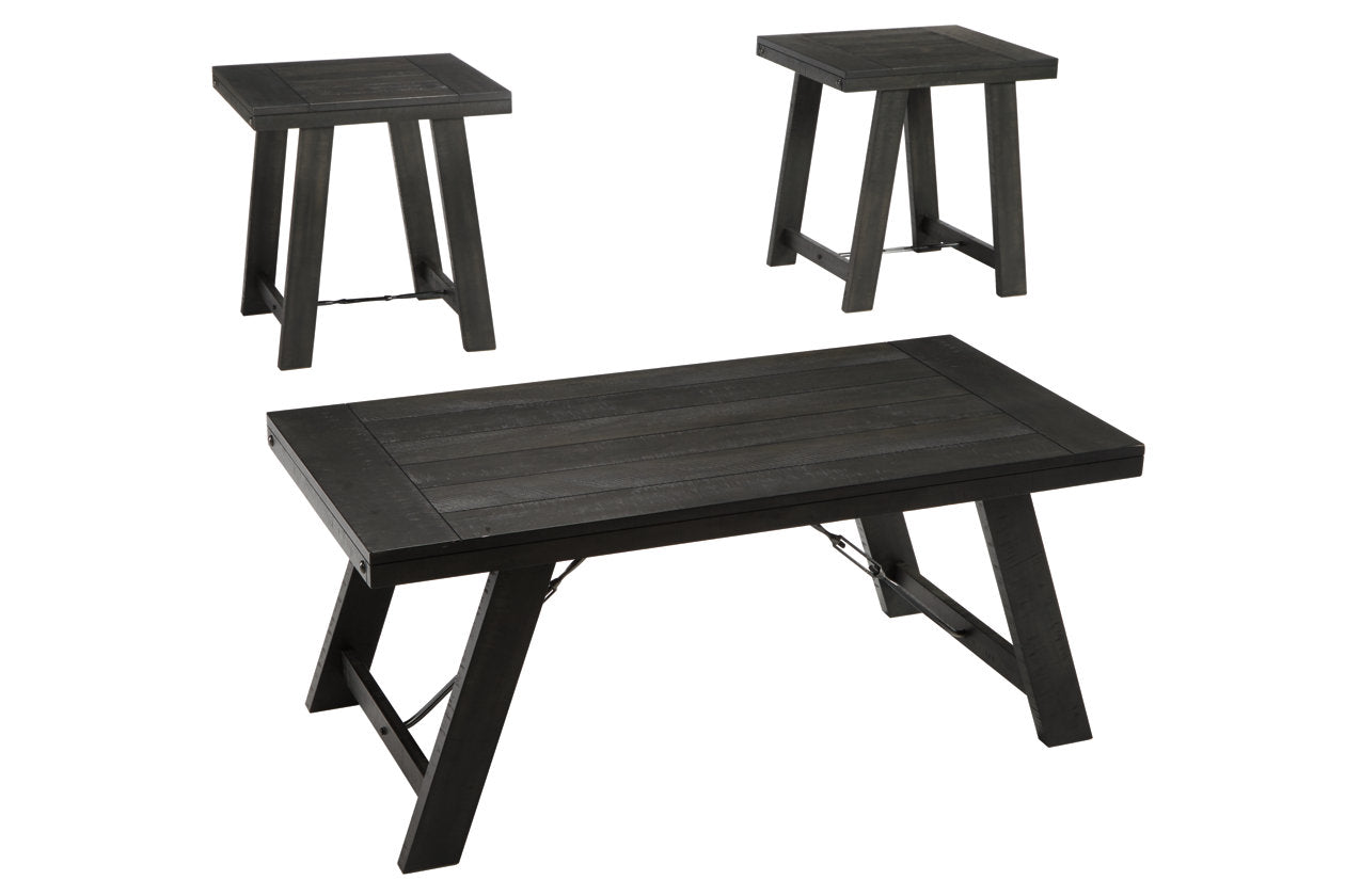 Noorbrook Black/Pewter Table, Set of 3 - T351-13 - Bien Home Furniture &amp; Electronics