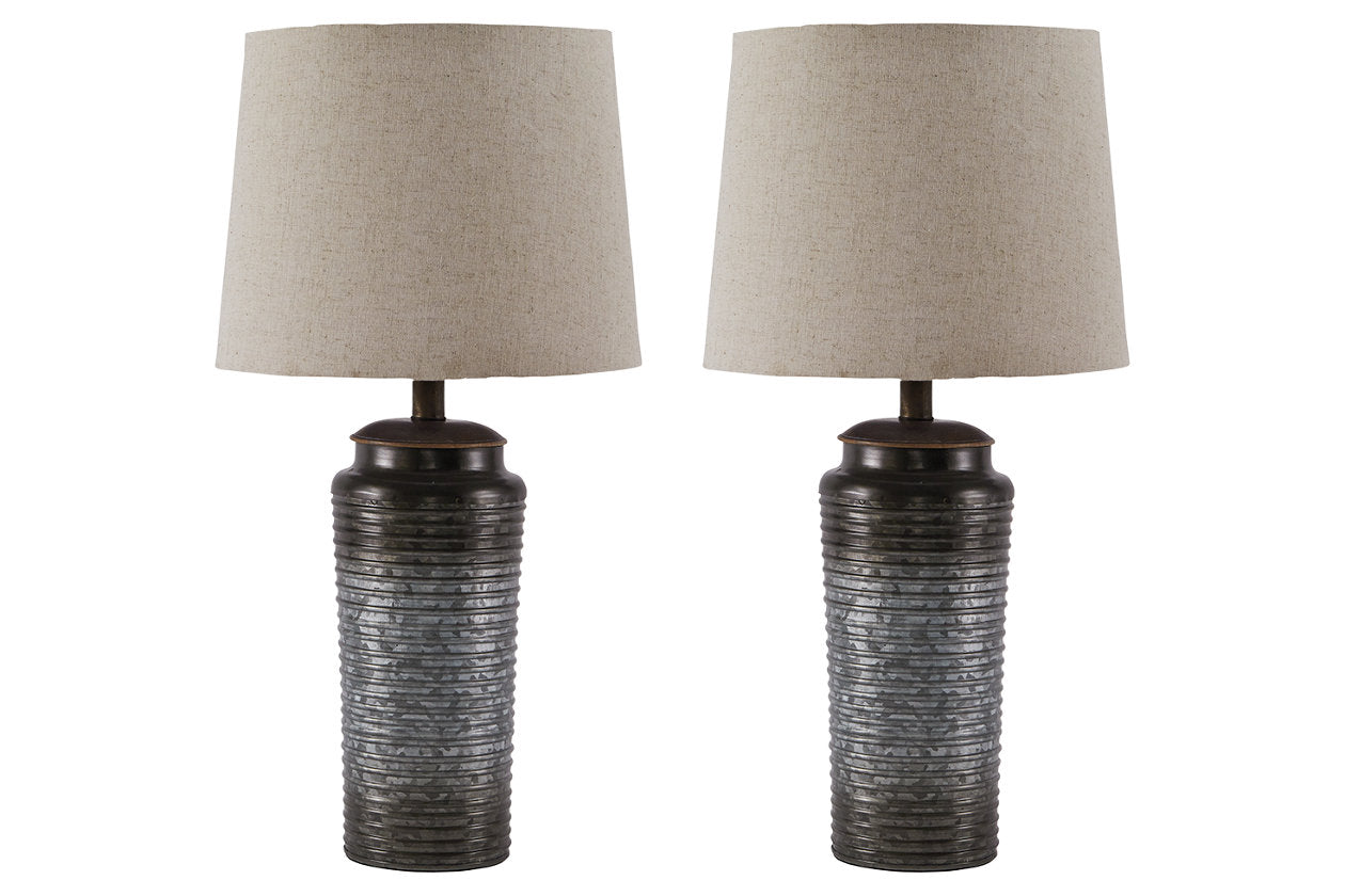 Norbert Gray Table Lamp, Set of 2 - L204064 - Bien Home Furniture &amp; Electronics