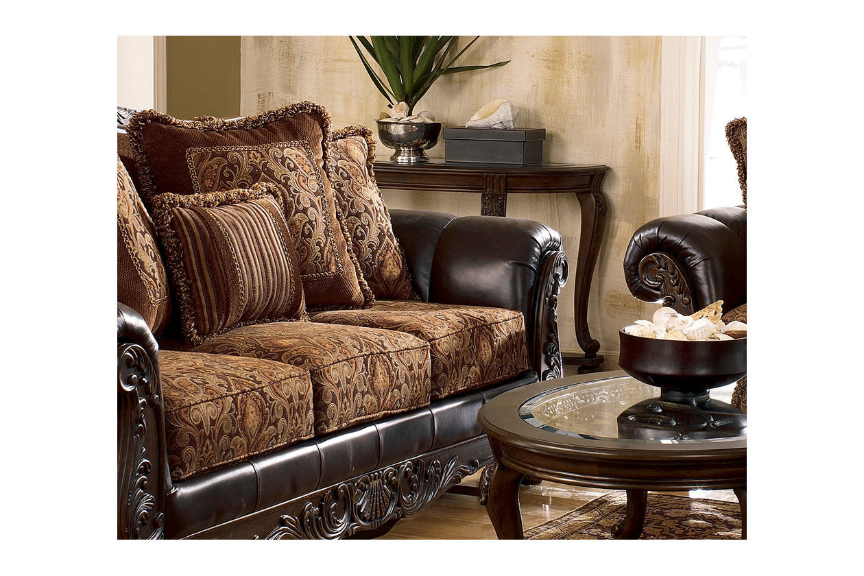 Norcastle Dark Brown Sofa/Console Table - T499-4 - Bien Home Furniture &amp; Electronics