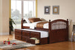 Norwood Chestnut Twin Captain's Bed with Trundle/Drawers - 400381T - Bien Home Furniture & Electronics