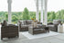 Oasis Court Gray Outdoor Sofa/Chairs/Table Set, Set of 4 - P335-081 - Bien Home Furniture & Electronics
