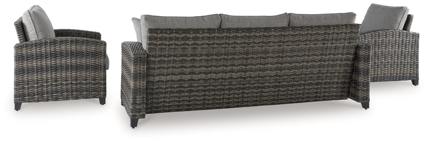 Oasis Court Gray Outdoor Sofa/Chairs/Table Set, Set of 4 - P335-081 - Bien Home Furniture & Electronics