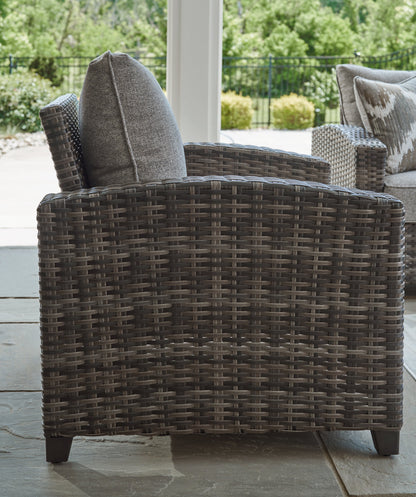 Oasis Court Gray Outdoor Sofa/Chairs/Table Set, Set of 4 - P335-081 - Bien Home Furniture &amp; Electronics
