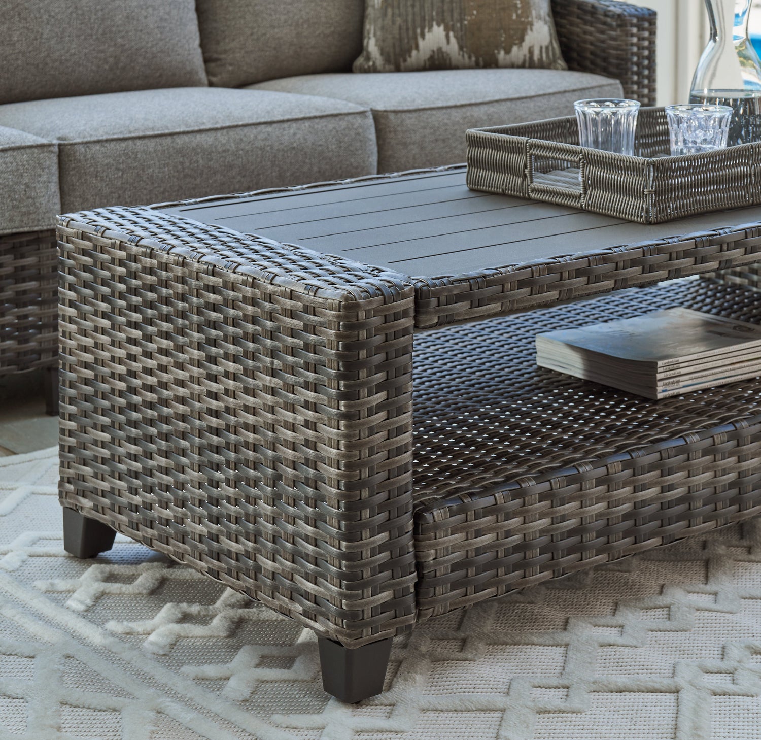 Oasis Court Gray Outdoor Sofa/Chairs/Table Set, Set of 4 - P335-081 - Bien Home Furniture & Electronics