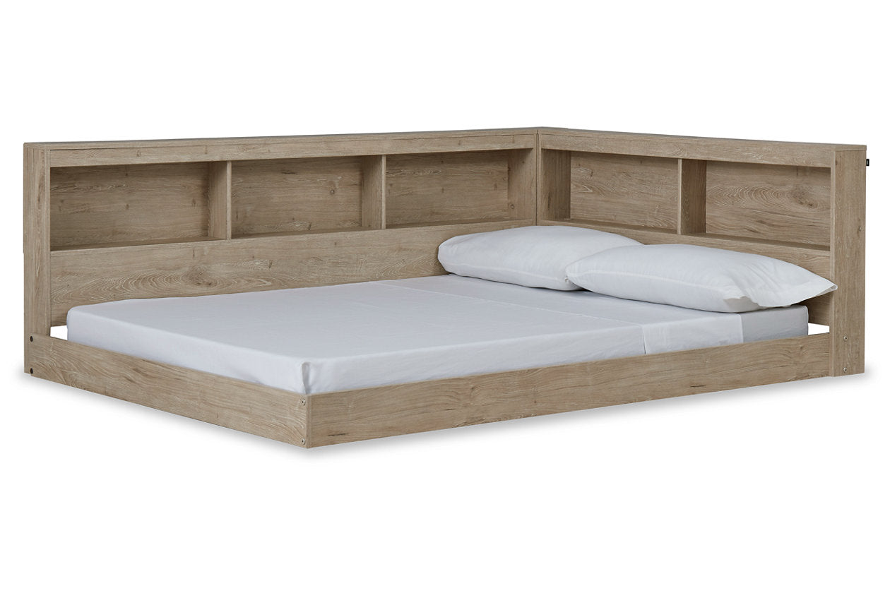 Oliah Natural Full Bookcase Storage Bed - SET | EB2270-165 | EB2270-182 - Bien Home Furniture & Electronics