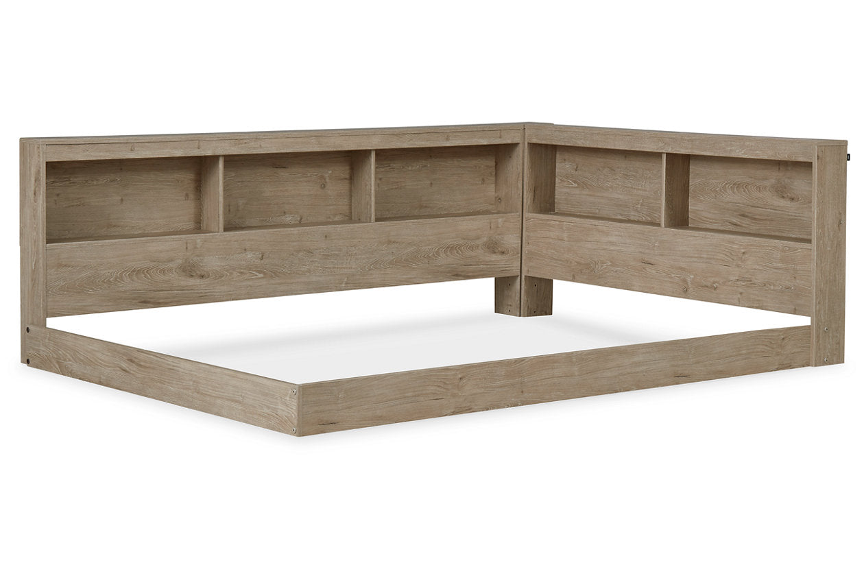 Oliah Natural Full Bookcase Storage Bed - SET | EB2270-165 | EB2270-182 - Bien Home Furniture &amp; Electronics