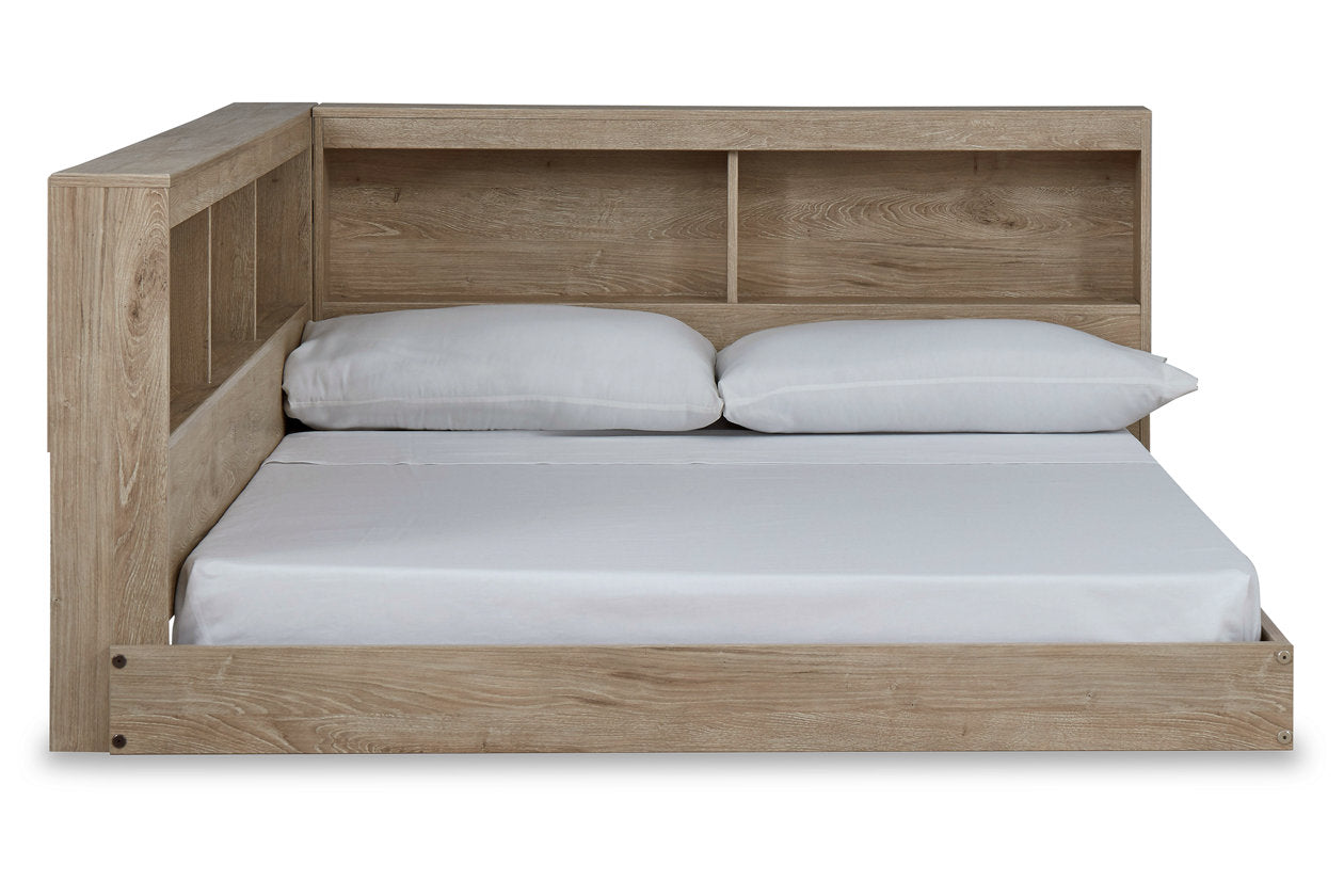 Oliah Natural Full Bookcase Storage Bed - SET | EB2270-165 | EB2270-182 - Bien Home Furniture &amp; Electronics