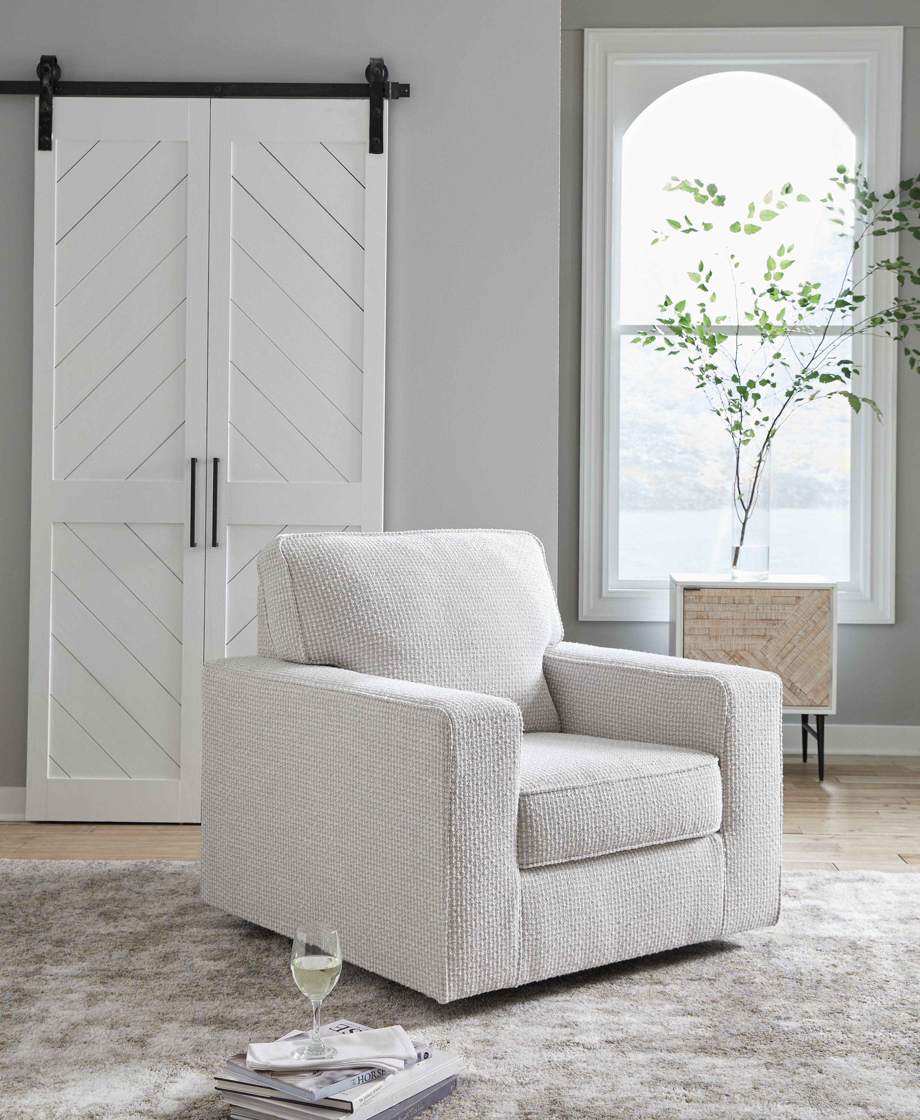 Olwenburg Taupe Swivel Accent Chair - A3000650 - Bien Home Furniture & Electronics