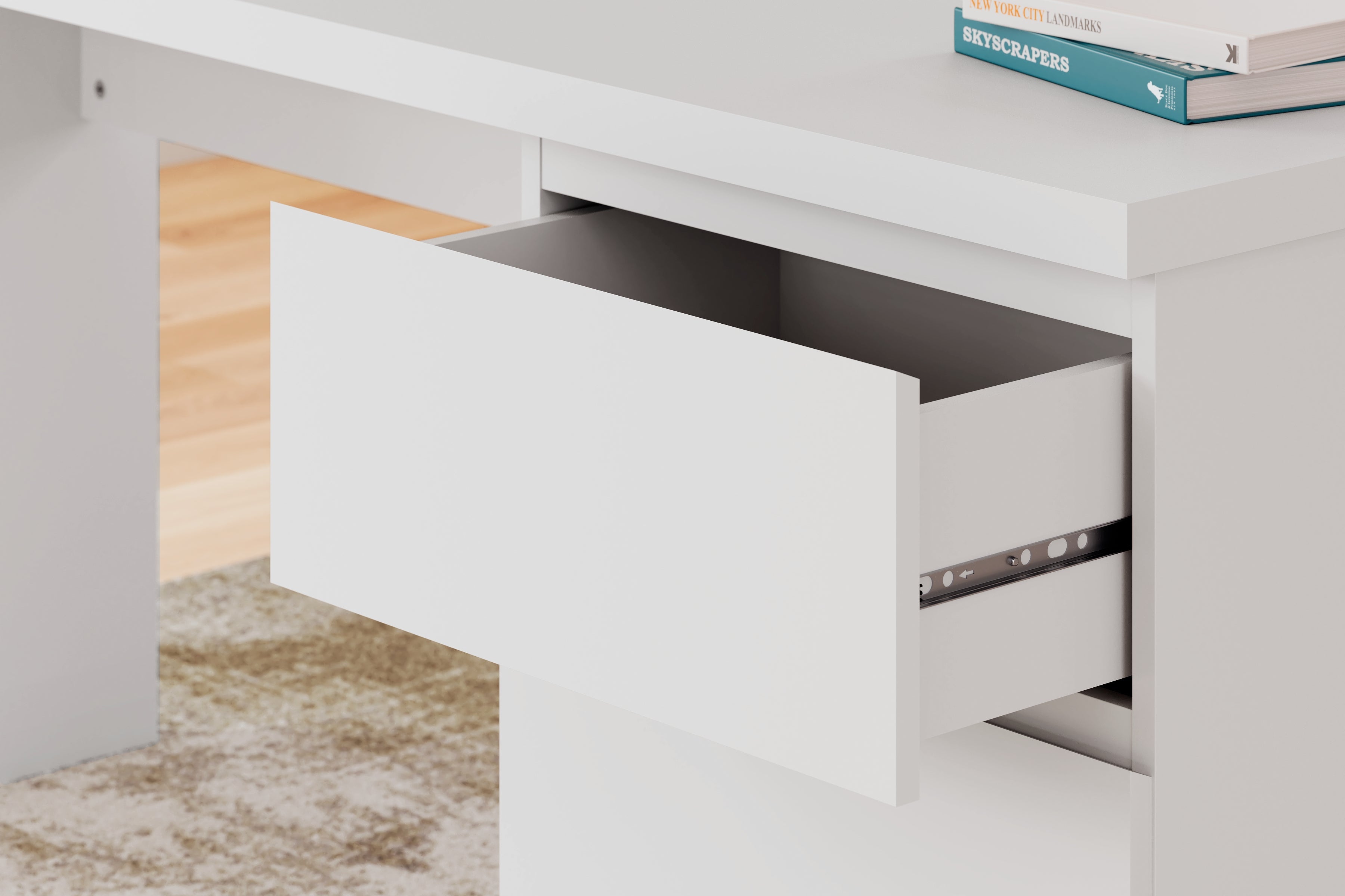 Onita White 60" Home Office Desk - H9630-134 - Bien Home Furniture & Electronics
