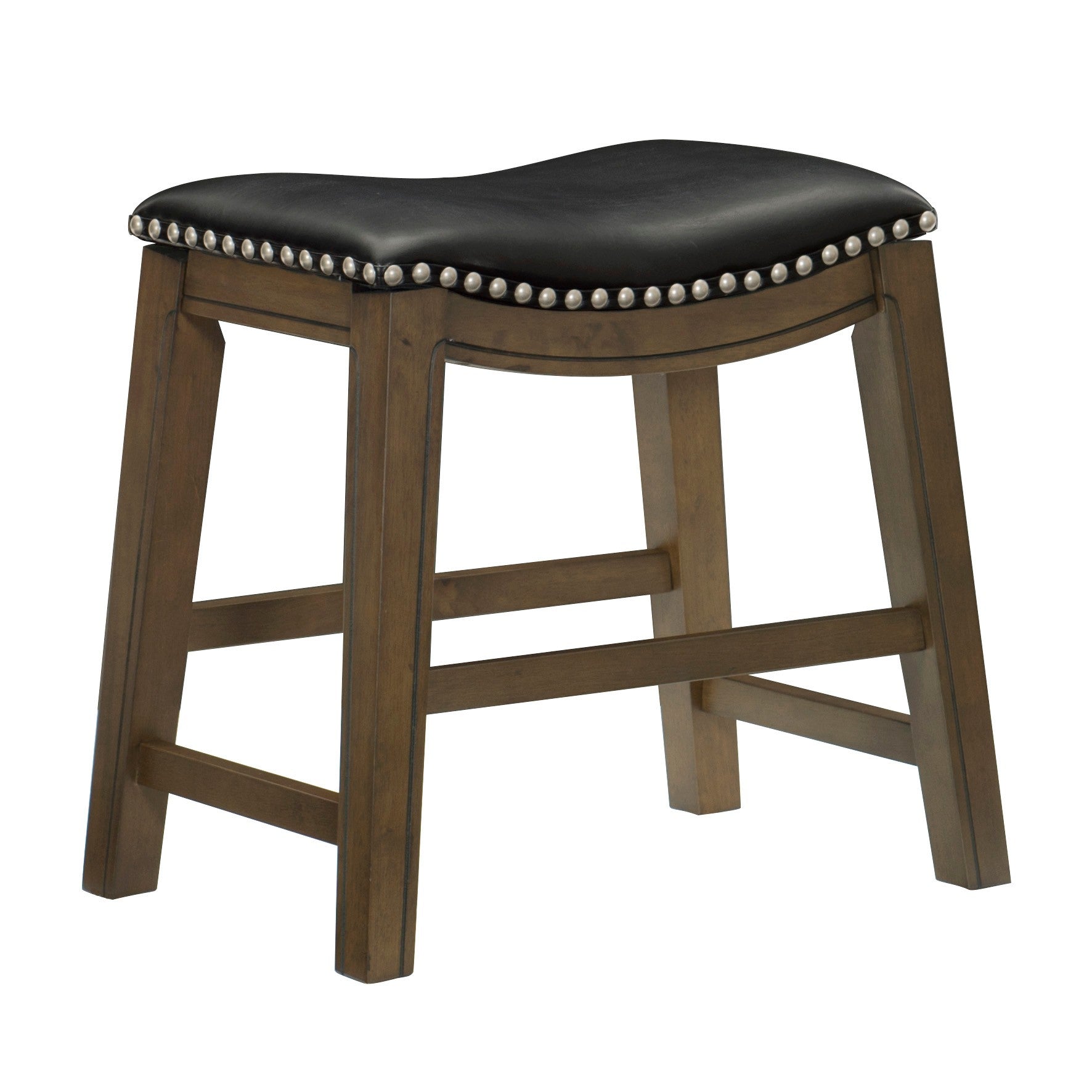 Ordway Black/Brown Dining Stool, Black - 5682BLK-18 - Bien Home Furniture & Electronics