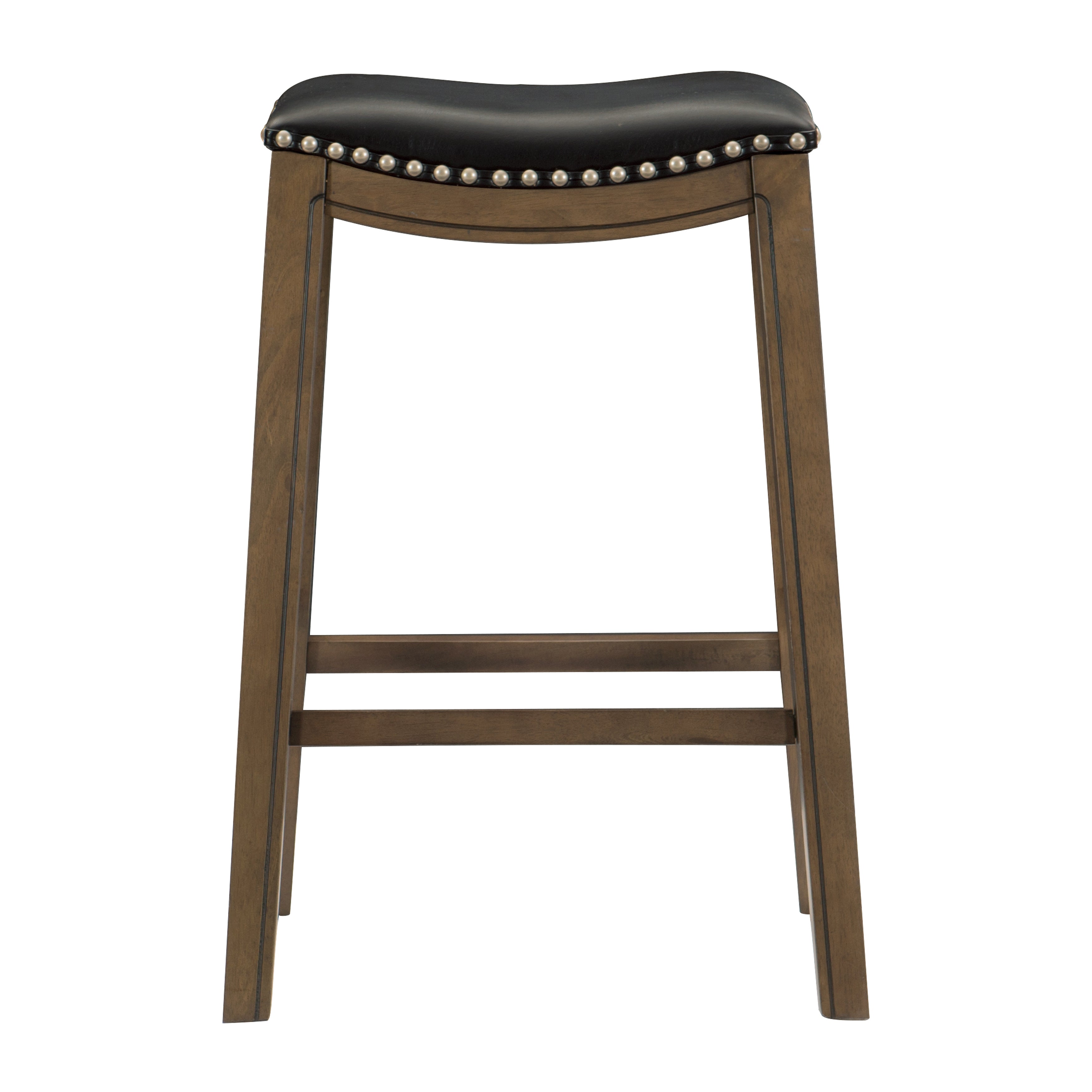 Ordway Black/Brown Pub Height Stool, Black - 5682BLK-29 - Bien Home Furniture & Electronics