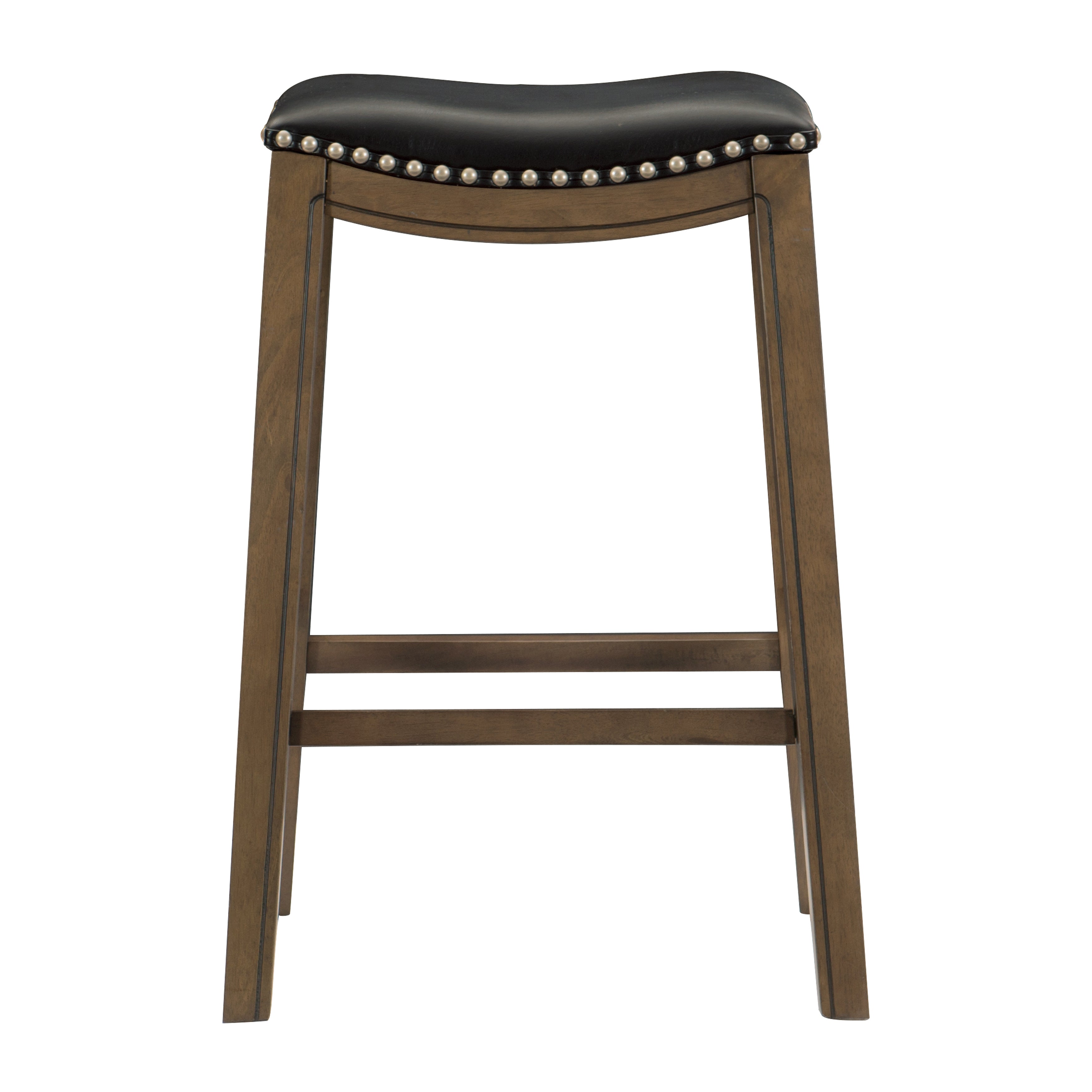 Ordway Black/Brown Pub Height Stool, Black - 5682BLK-29 - Bien Home Furniture &amp; Electronics