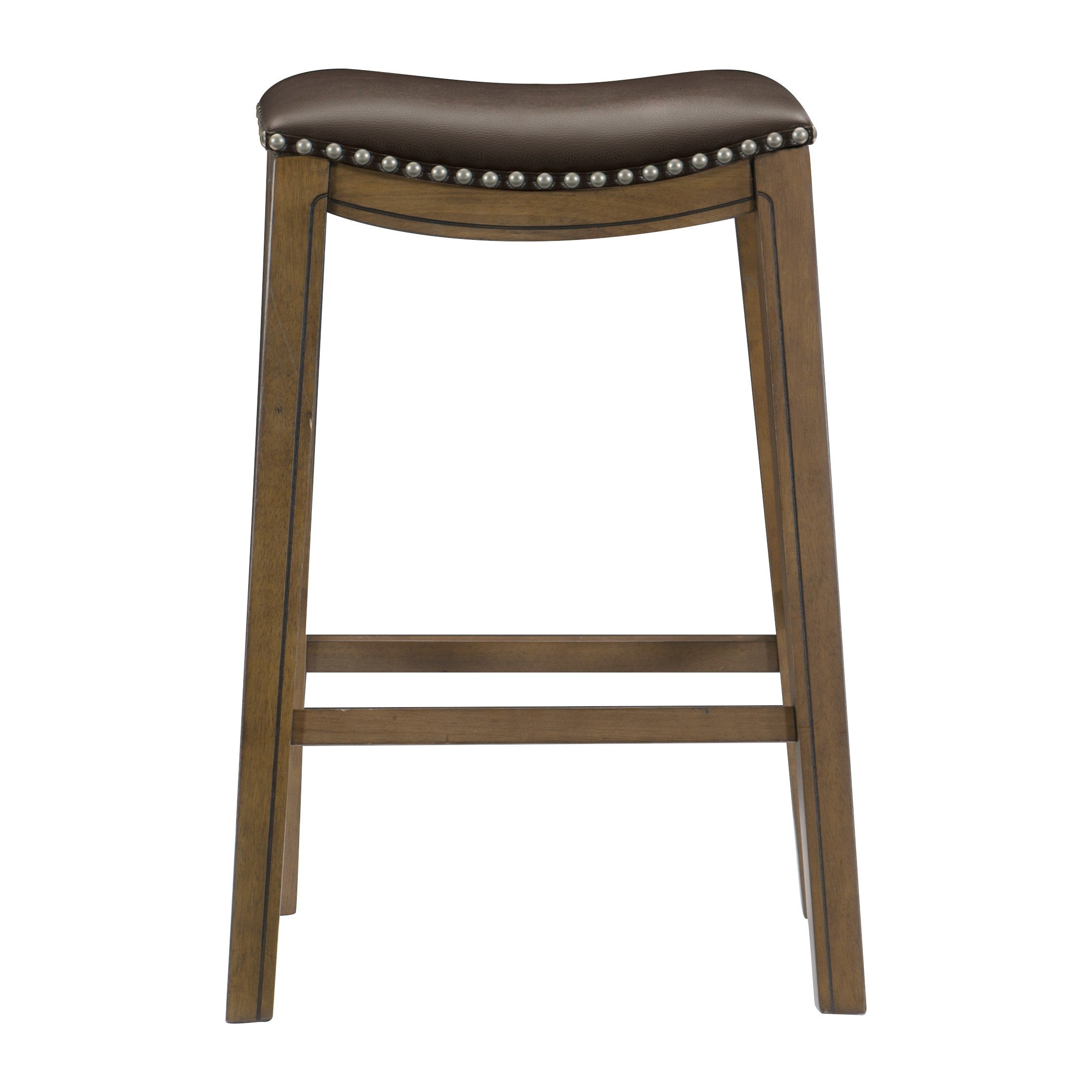 Ordway Brown/Brown Pub Height Stool, Brown - 5682BRW-29 - Bien Home Furniture &amp; Electronics