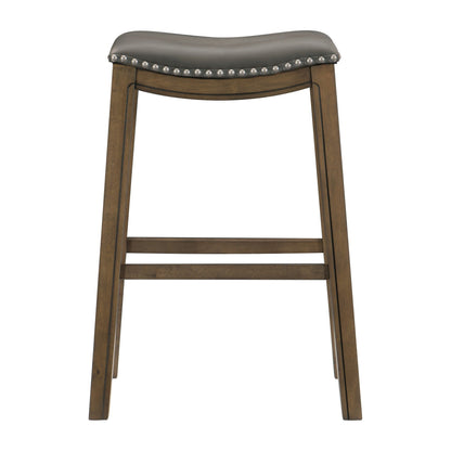 Ordway Gray/Brown Pub Height Stool, Gray - 5682GRY-29 - Bien Home Furniture &amp; Electronics