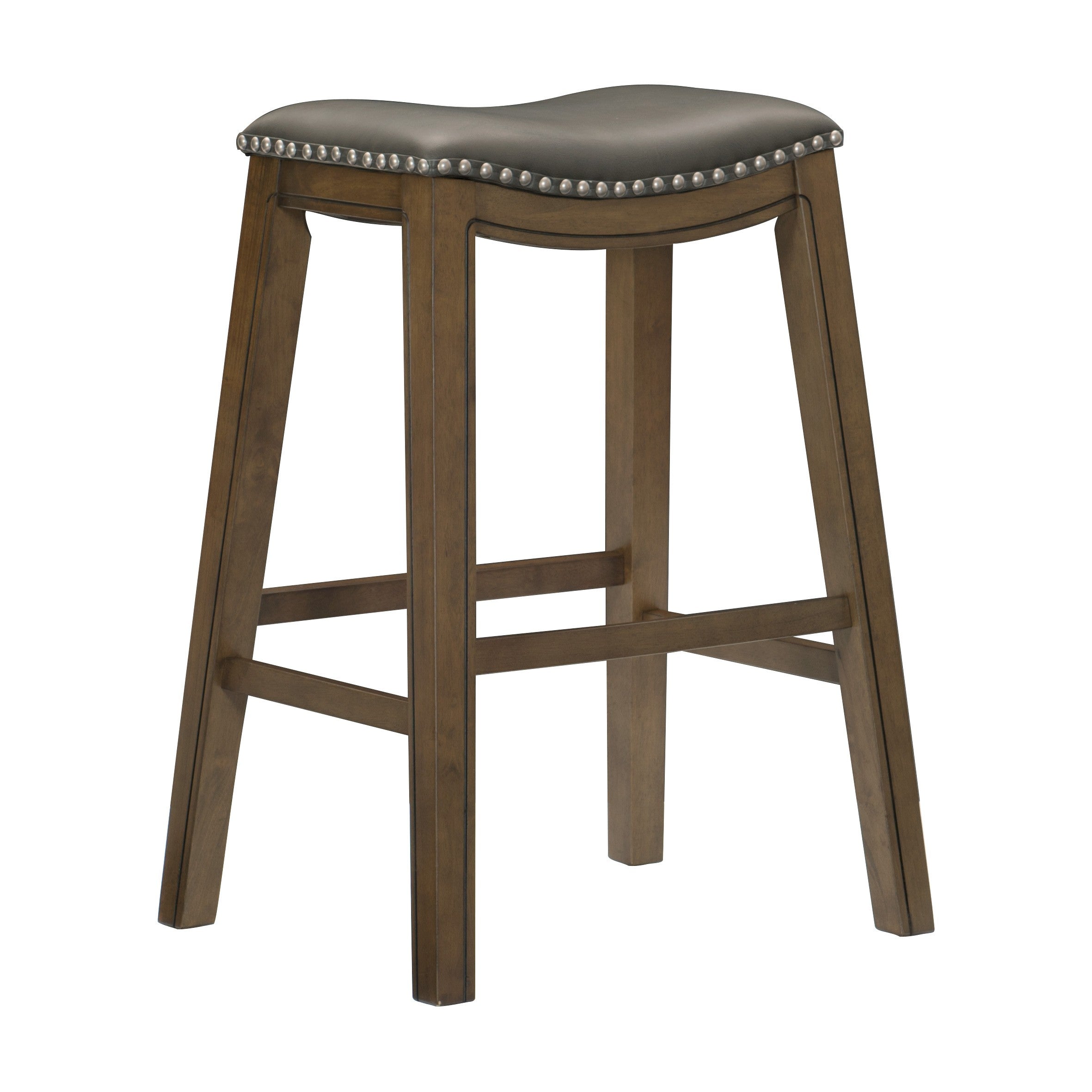Ordway Gray/Brown Pub Height Stool, Gray - 5682GRY-29 - Bien Home Furniture & Electronics