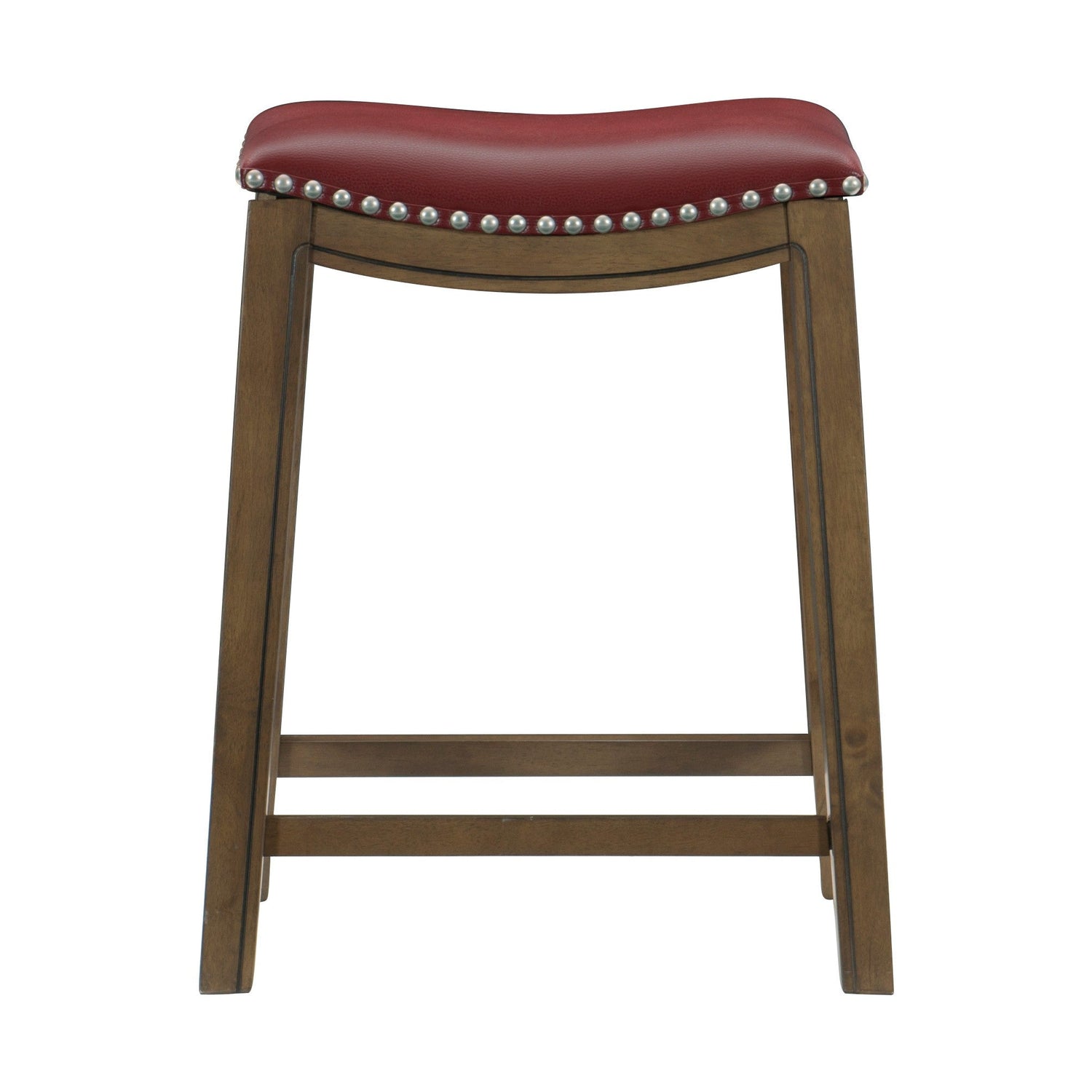 Ordway Red/Brown Counter Height Stool, Red - 5682RED-24 - Bien Home Furniture & Electronics