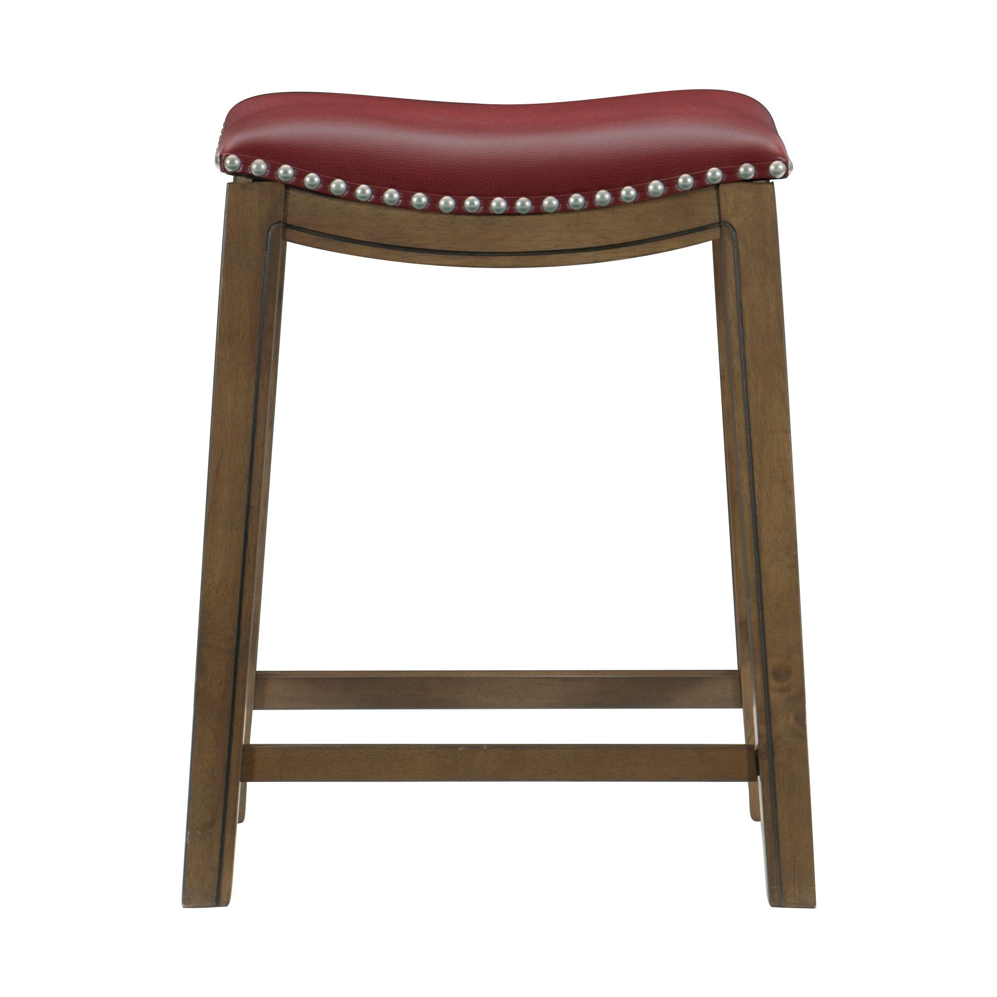 Ordway Red/Brown Counter Height Stool, Red - 5682RED-24 - Bien Home Furniture & Electronics