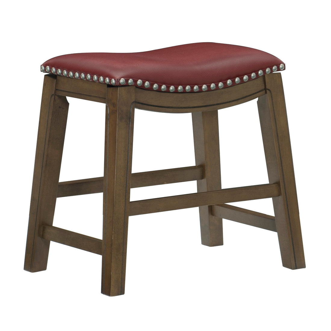 Ordway Red/Brown Dining Stool, Red - 5682RED-18 - Bien Home Furniture &amp; Electronics