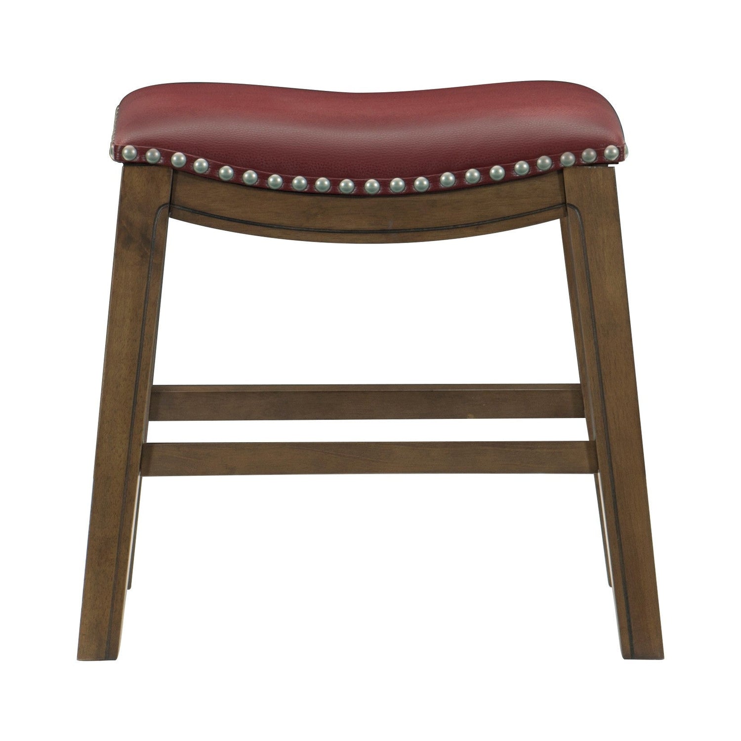 Ordway Red/Brown Dining Stool, Red - 5682RED-18 - Bien Home Furniture & Electronics