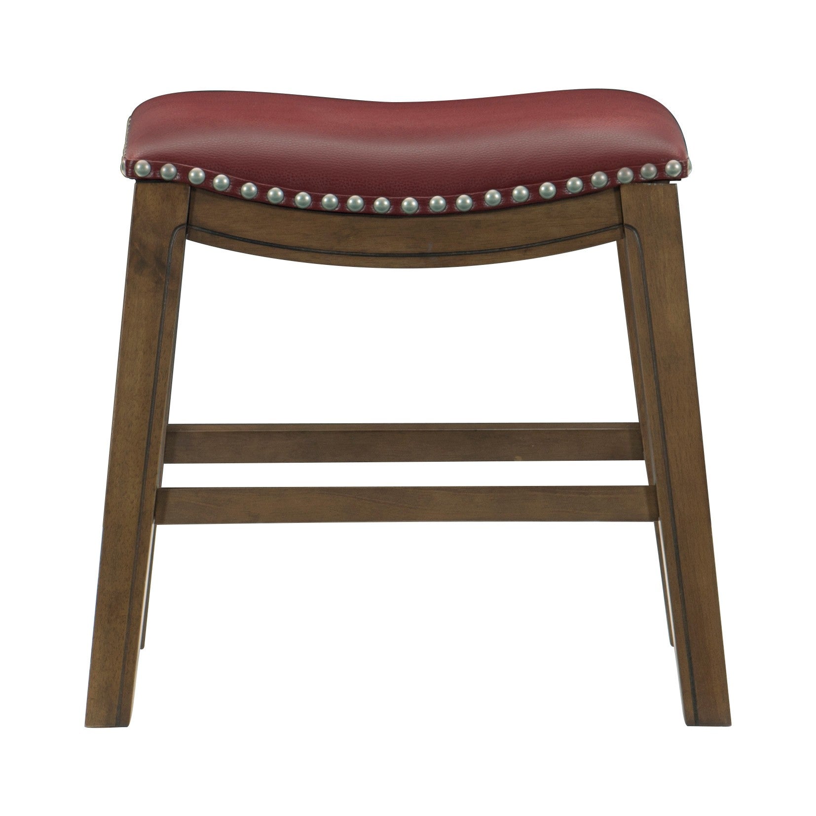 Ordway Red/Brown Dining Stool, Red - 5682RED-18 - Bien Home Furniture & Electronics
