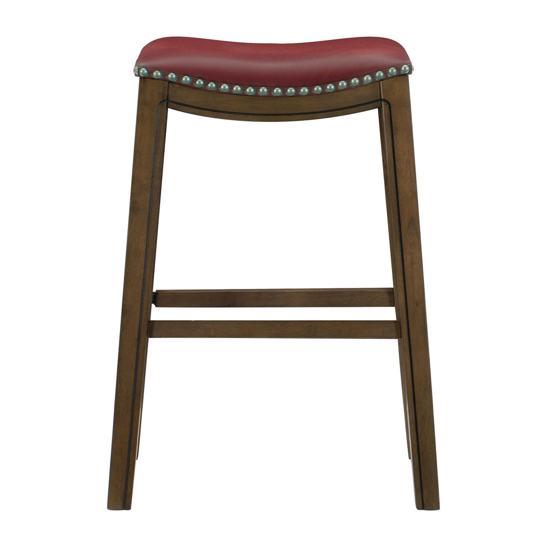 Ordway Red/Brown Pub Height Stool, Red - 5682RED-29 - Bien Home Furniture &amp; Electronics