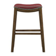 Ordway Red/Brown Pub Height Stool, Red - 5682RED-29 - Bien Home Furniture & Electronics