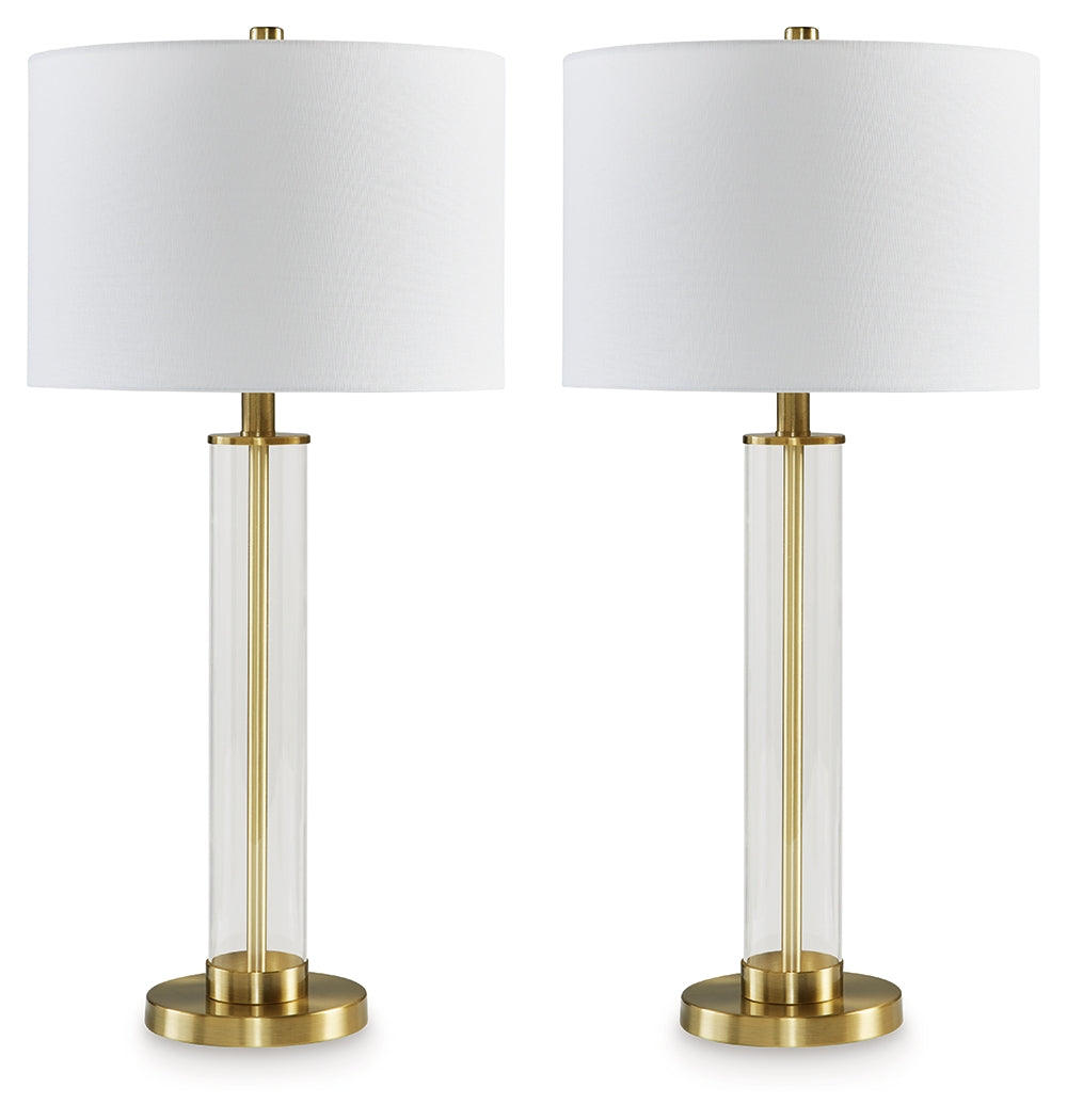 Orenman Clear/Brass Finish Table Lamp, Set of 2 - L431584 - Bien Home Furniture &amp; Electronics