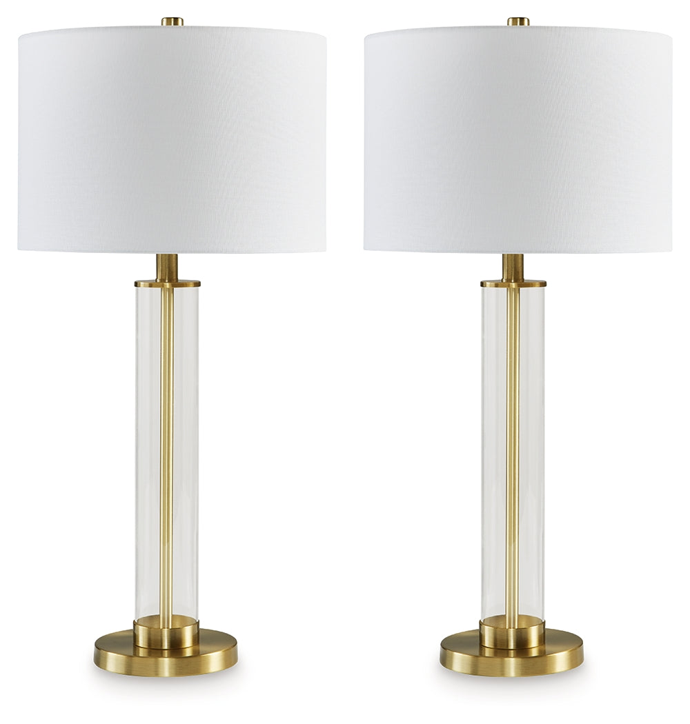 Orenman Clear/Brass Finish Table Lamp, Set of 2 - L431584 - Bien Home Furniture & Electronics