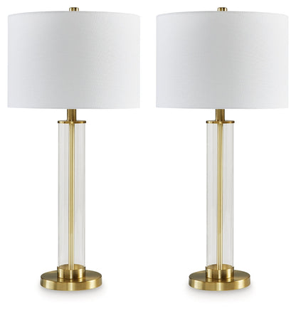 Orenman Clear/Brass Finish Table Lamp, Set of 2 - L431584 - Bien Home Furniture &amp; Electronics