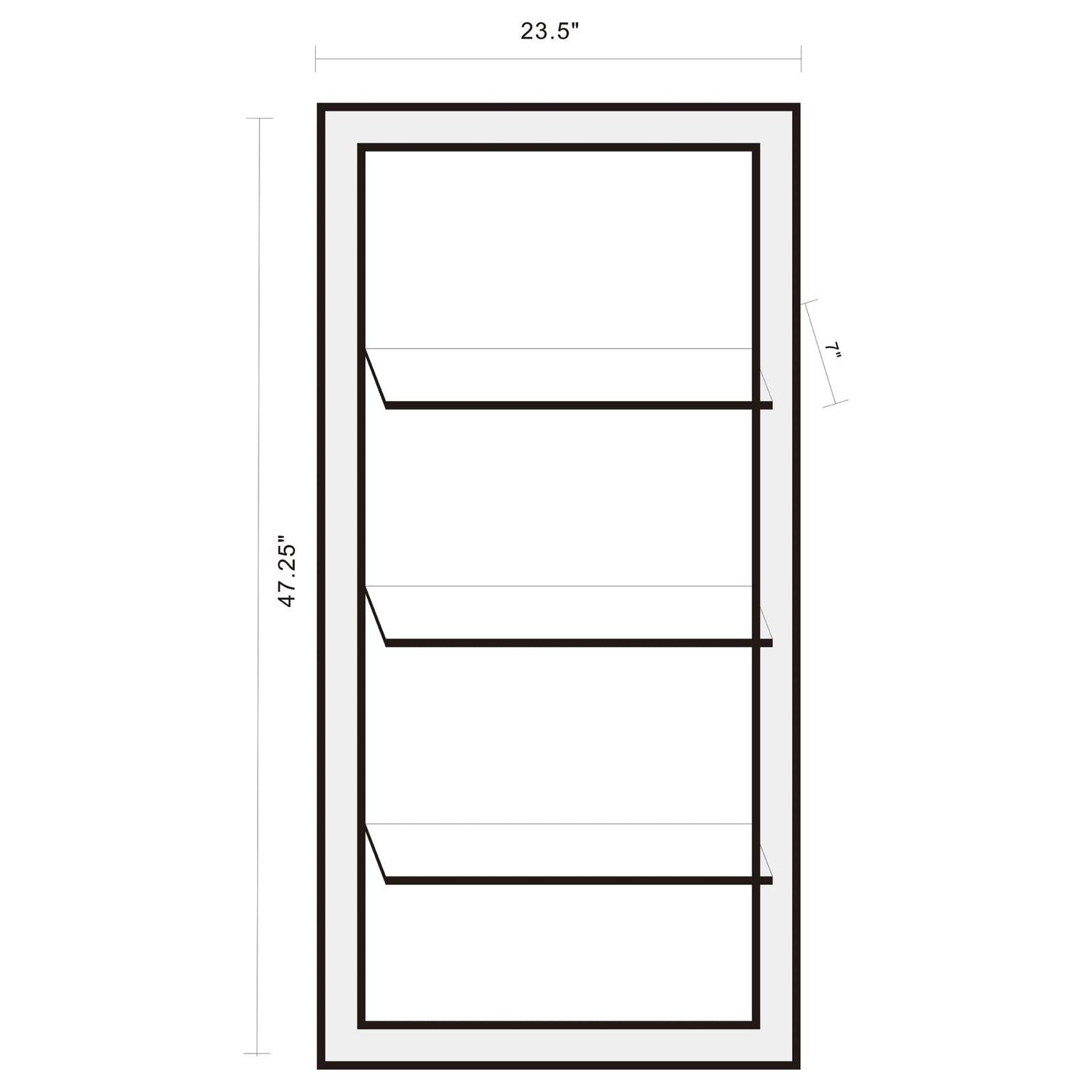 Oriel 3-Shelf Rectangle Wall Mirror - 961631 - Bien Home Furniture & Electronics