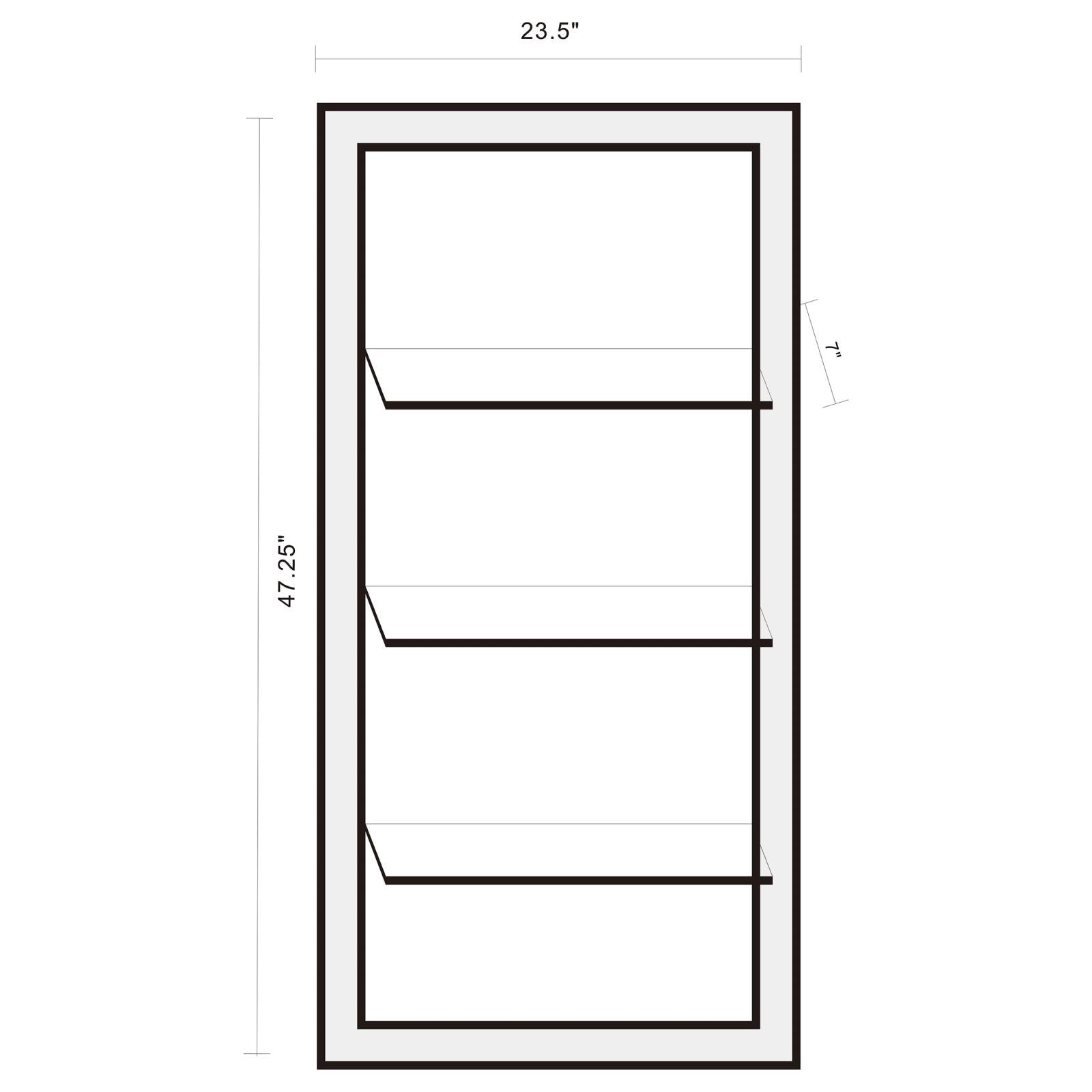 Oriel 3-Shelf Rectangle Wall Mirror - 961631 - Bien Home Furniture & Electronics
