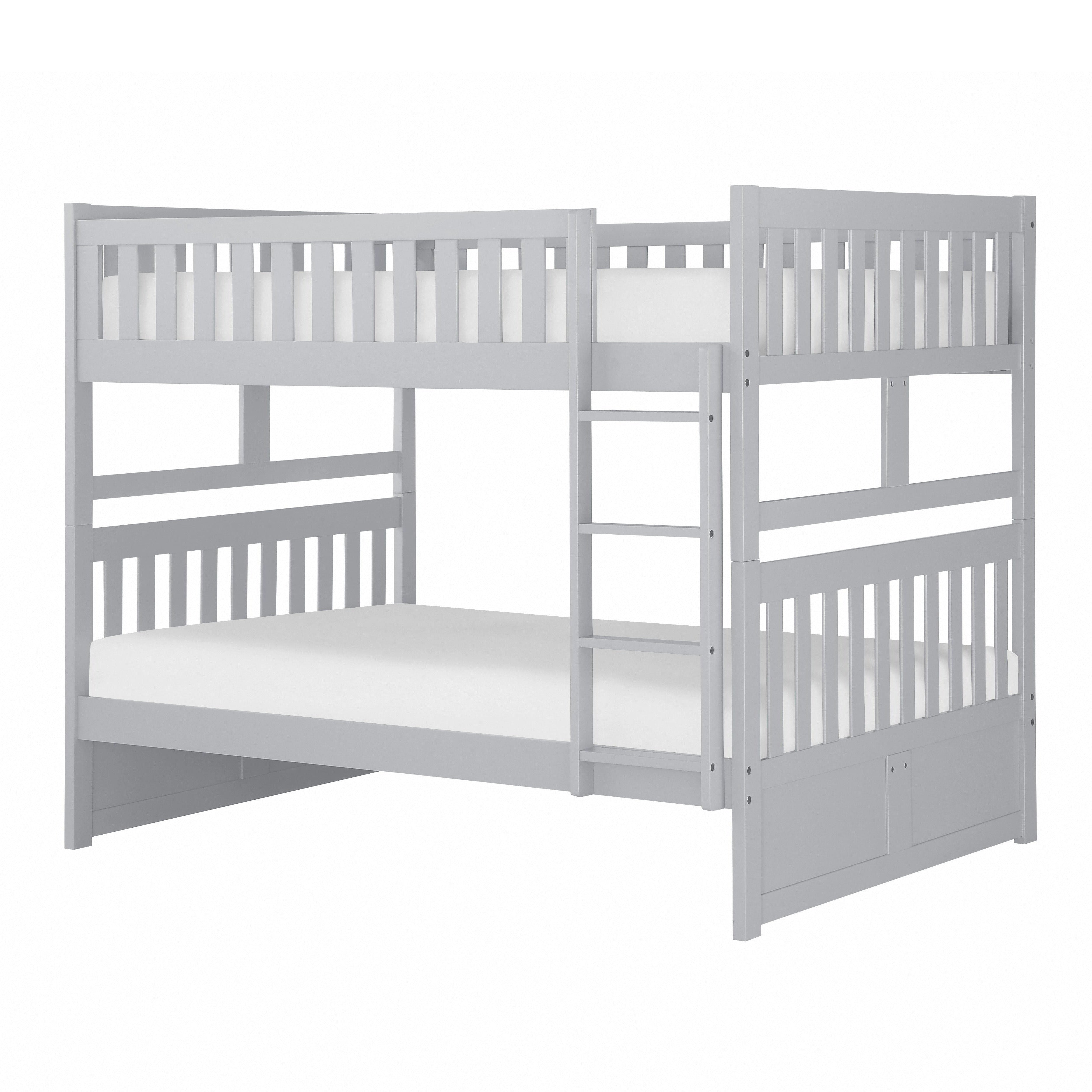 Orion Gray Full/Full Bunk Bed - SET | B2063FF-1 | B2063FF-2 | B2063FF-SL - Bien Home Furniture & Electronics