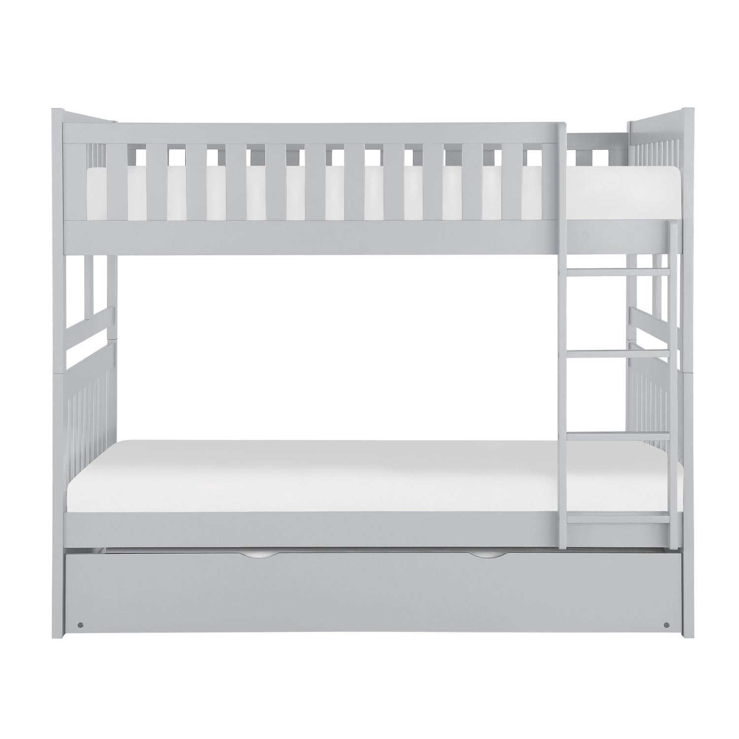 Orion Gray Full/Full Bunk Bed with Twin Trundle - SET | B2063FF-1 | B2063FF-2 | B2063FF-SL | B2063-R - Bien Home Furniture & Electronics