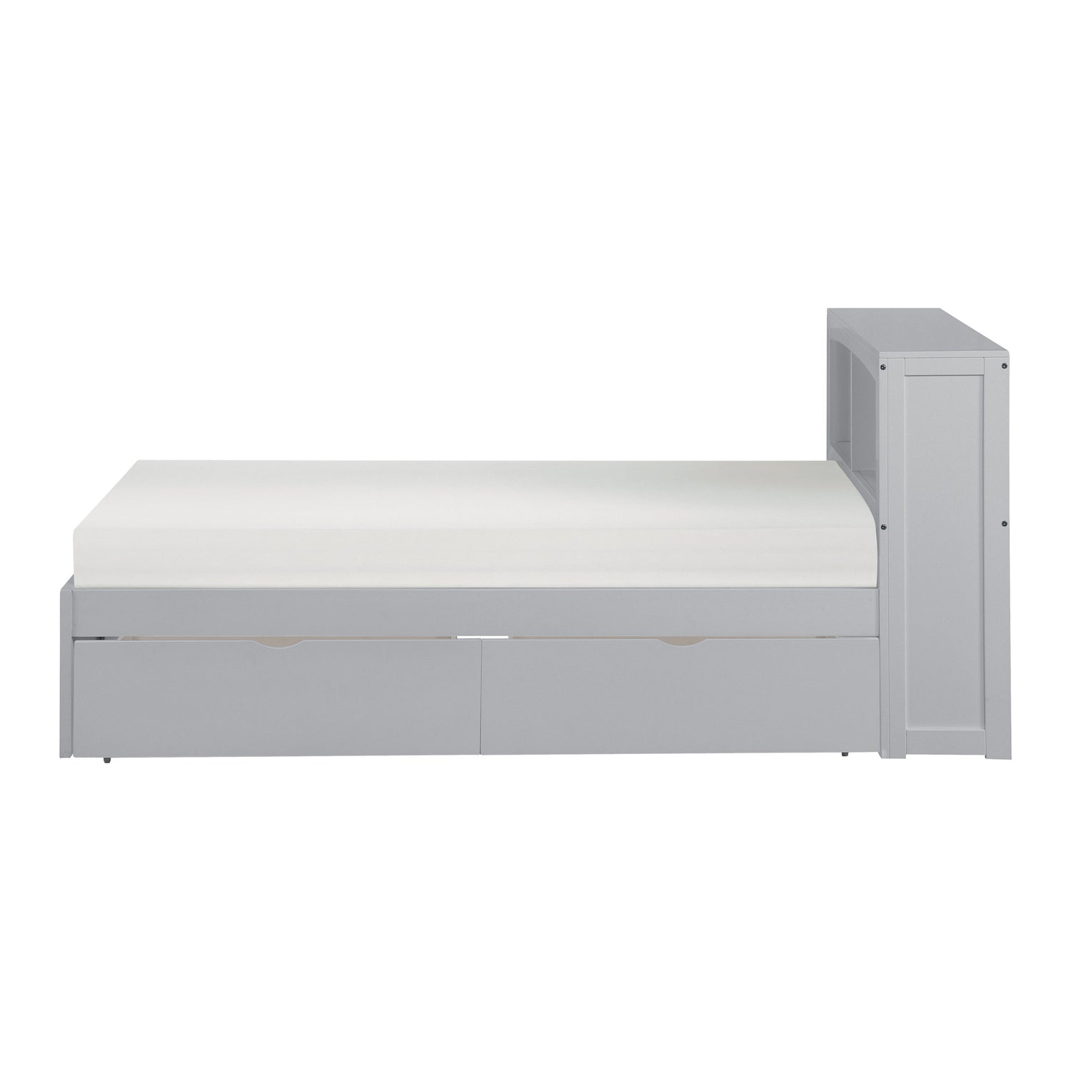 Orion Gray Twin Bookcase Bed with Storage Boxes - SET | B2063BC-1 | B2063BC-2 | B2063-T - Bien Home Furniture & Electronics
