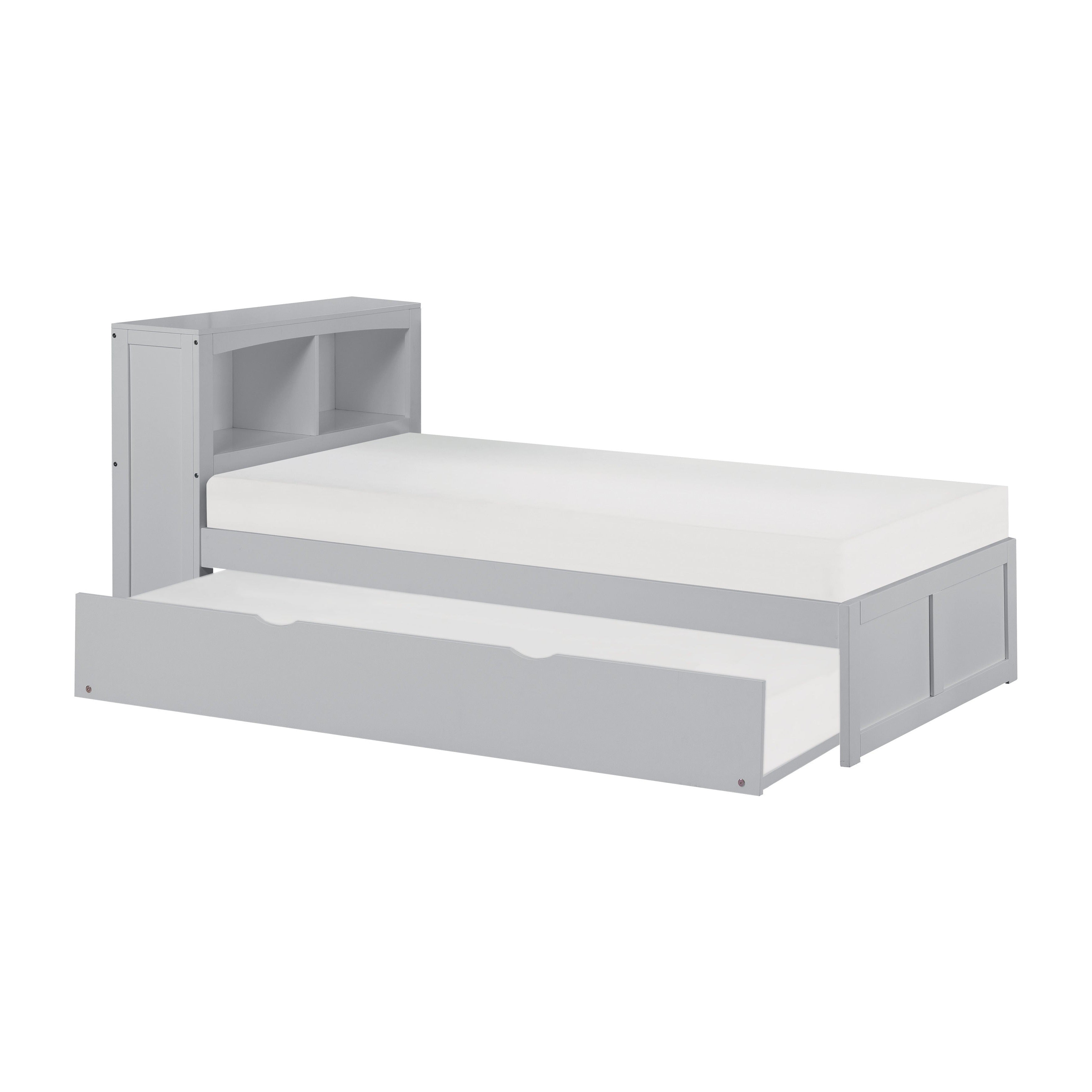 Orion Gray Twin Bookcase Bed with Twin Trundle - SET | B2063BC-1 | B2063BC-2 | B2063-R - Bien Home Furniture & Electronics
