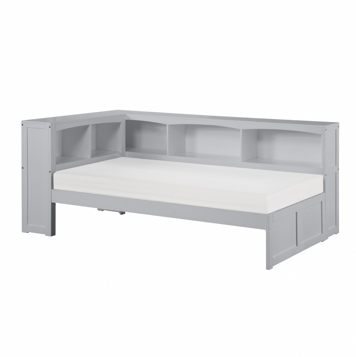 Orion Gray Twin Bookcase Corner Bed - SET | B2063BC-1 | B2063BC-2 | B2063BC-BC - Bien Home Furniture & Electronics