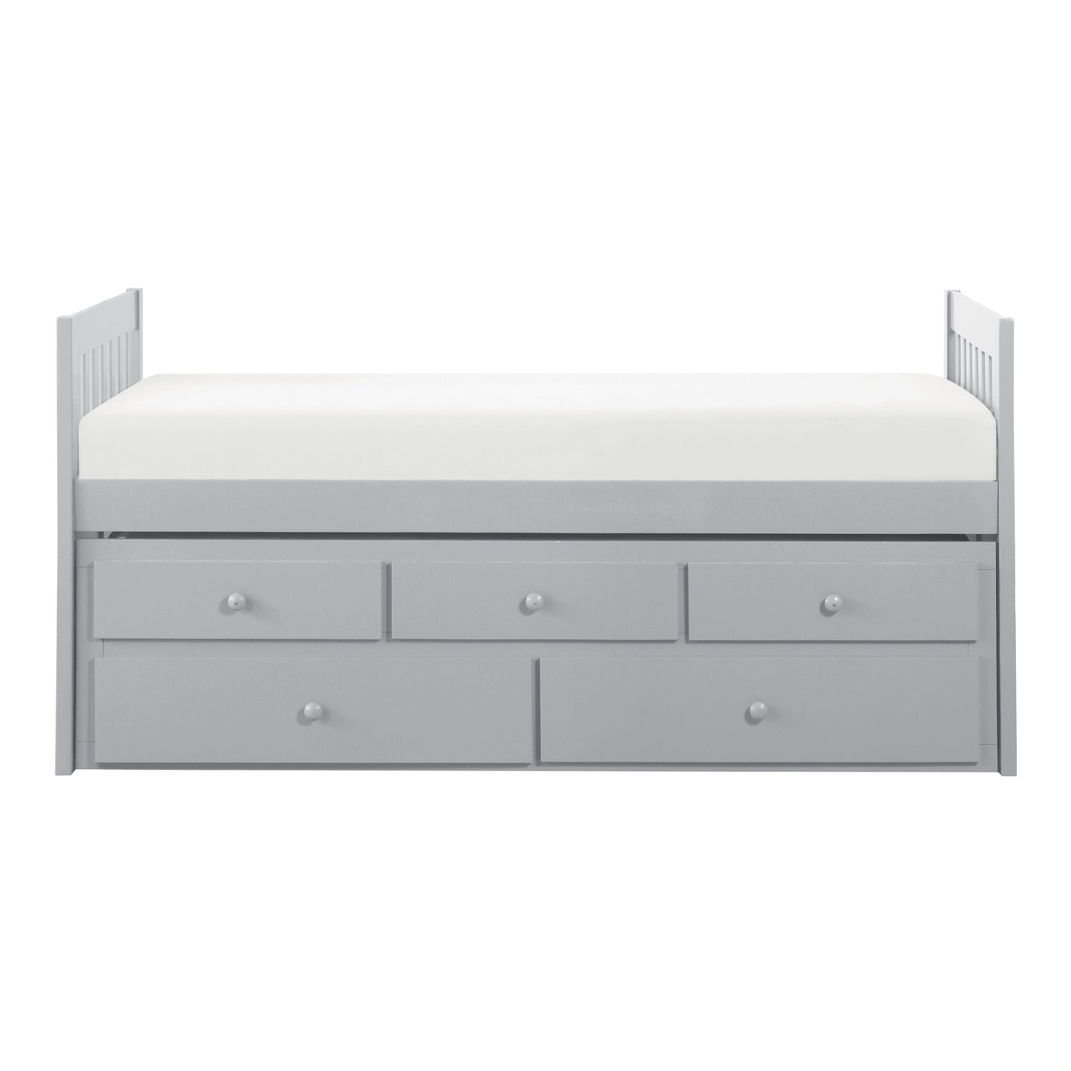 Orion Gray Twin Captains Trundle Bed - SET | B2063PR-1 | B2063PR-2 - Bien Home Furniture & Electronics