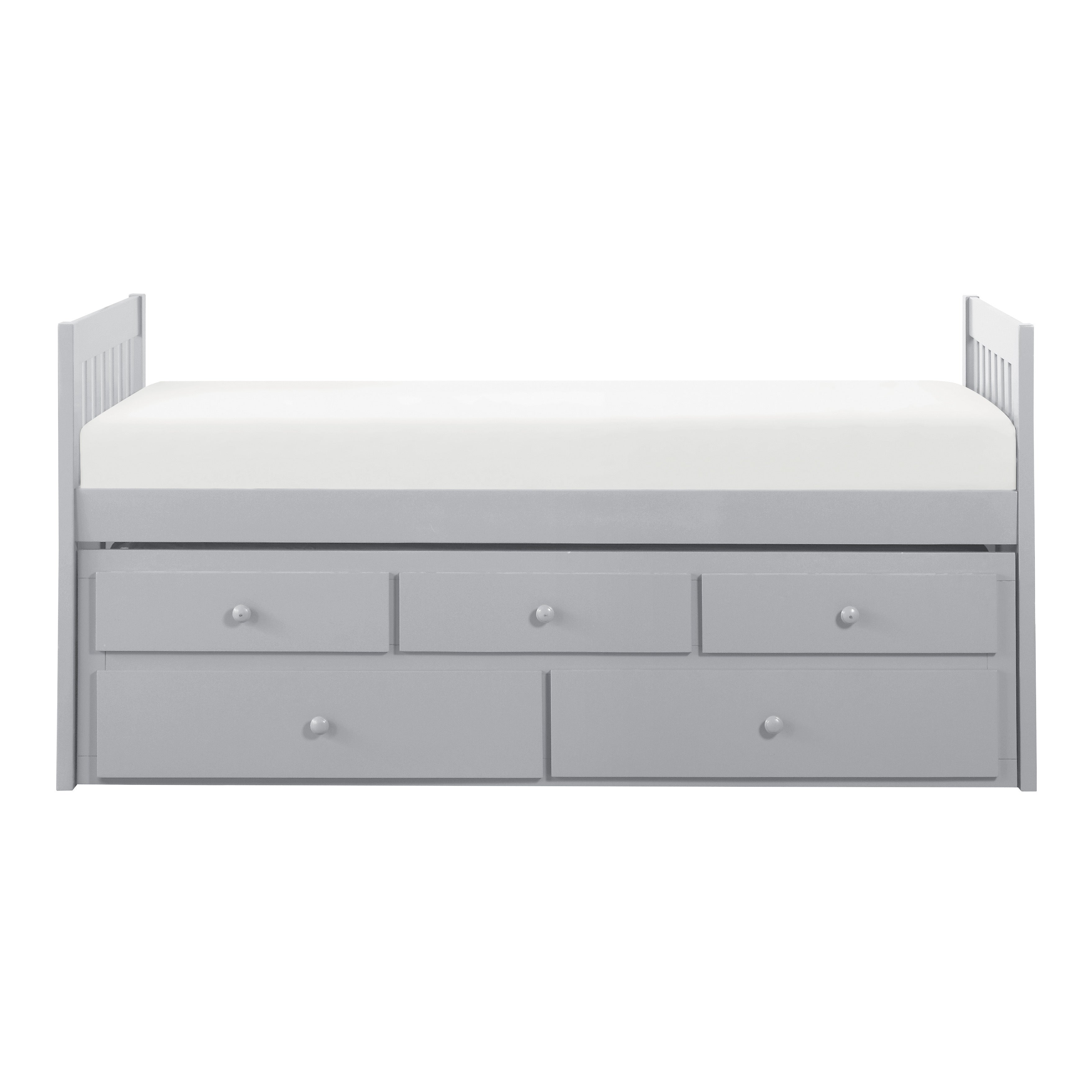Orion Gray Twin Captains Trundle Bed - SET | B2063PR-1 | B2063PR-2 - Bien Home Furniture & Electronics