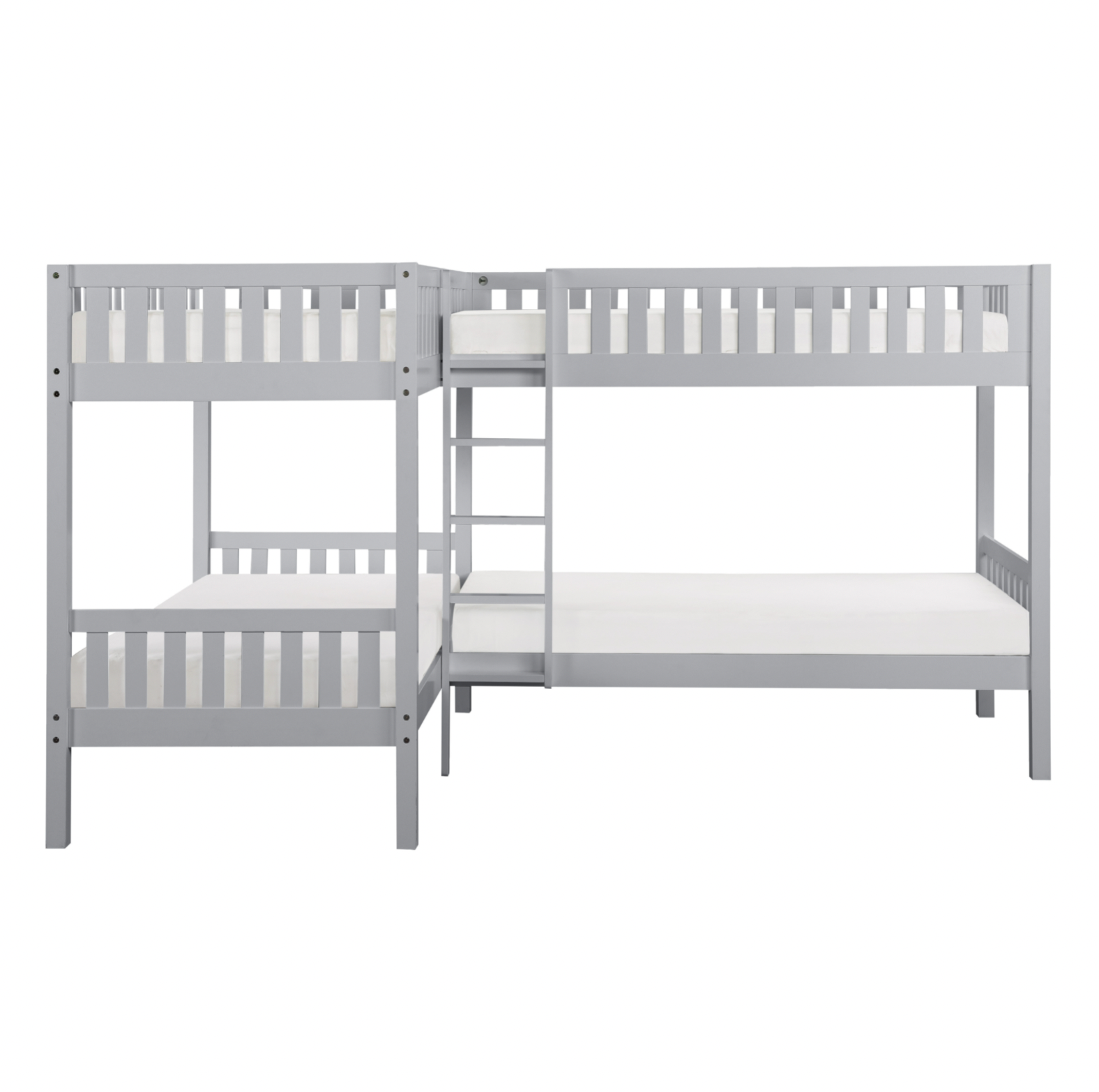 Orion Gray Twin Corner Bunk Bed - SET | B2063CN-1 | B2063CN-2 | B2063CN-SL - Bien Home Furniture & Electronics