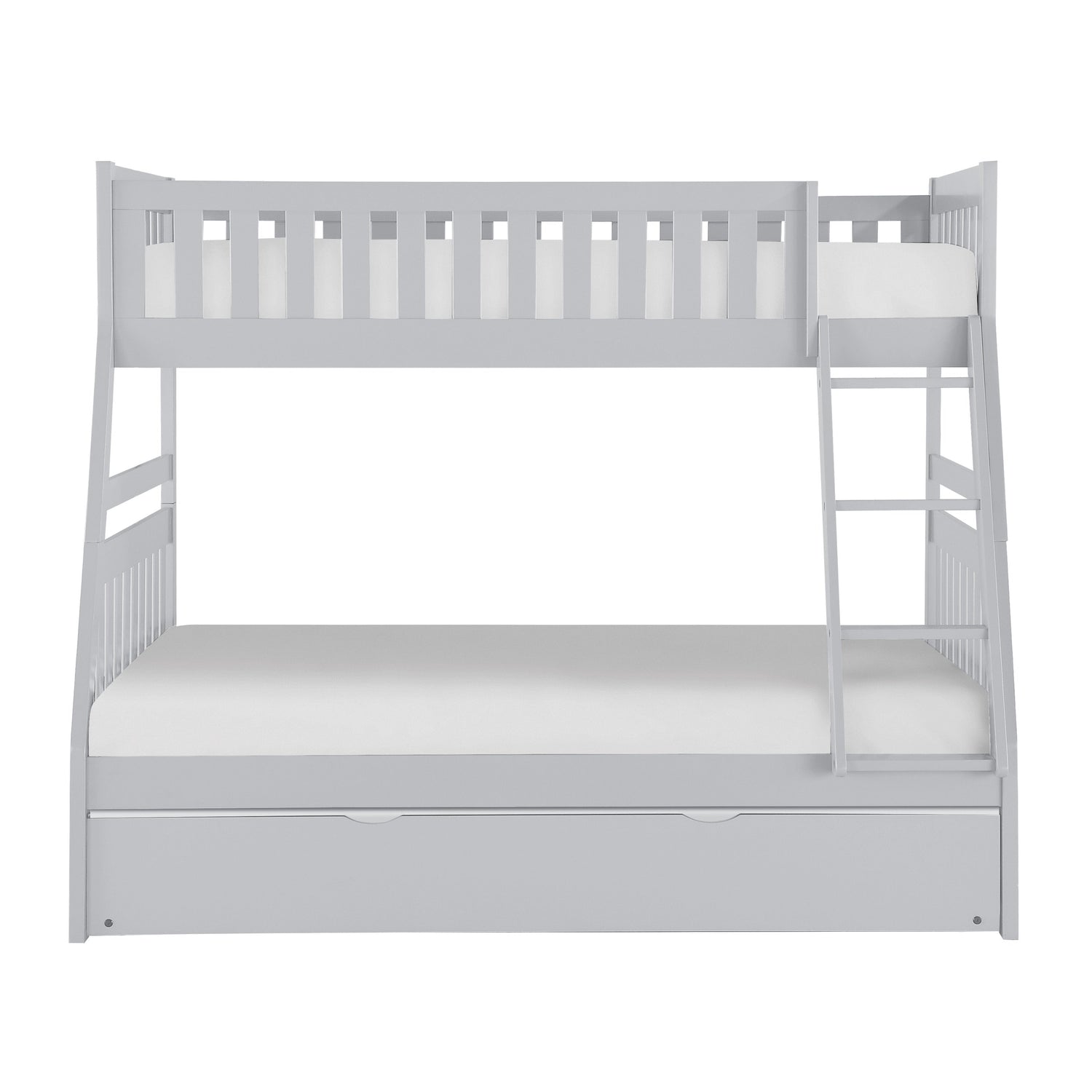 Orion Gray Twin/Full Bunk Bed with Twin Trundle - SET | B2063TF-1 | B2063TF-2 | B2063TF-SL | B2063-R - Bien Home Furniture & Electronics