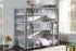 Orion Gray Twin Triple Bunk Bed - SET | B2063TTT-1 | B2063TTT-2 | B2063TTT-SL - Bien Home Furniture & Electronics