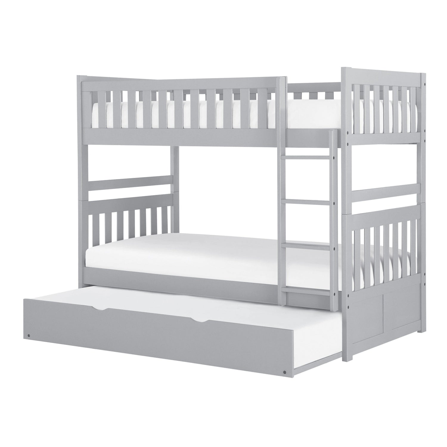 Orion Gray Twin/Twin Bunk Bed with Twin Trundle - SET | B2063-1 | B2063-2 | B2063-SL | B2063-R - Bien Home Furniture & Electronics