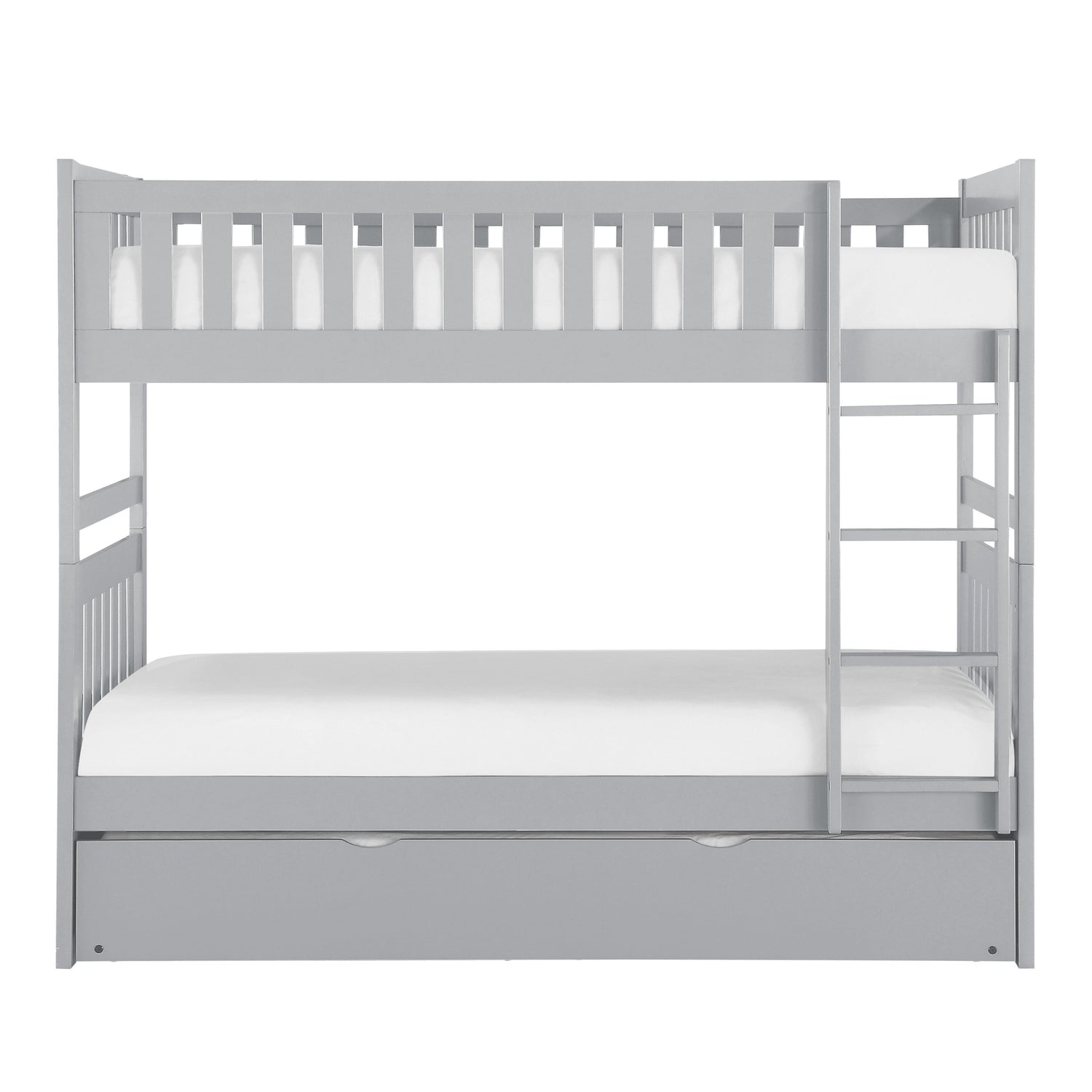Orion Gray Twin/Twin Bunk Bed with Twin Trundle - SET | B2063-1 | B2063-2 | B2063-SL | B2063-R - Bien Home Furniture & Electronics