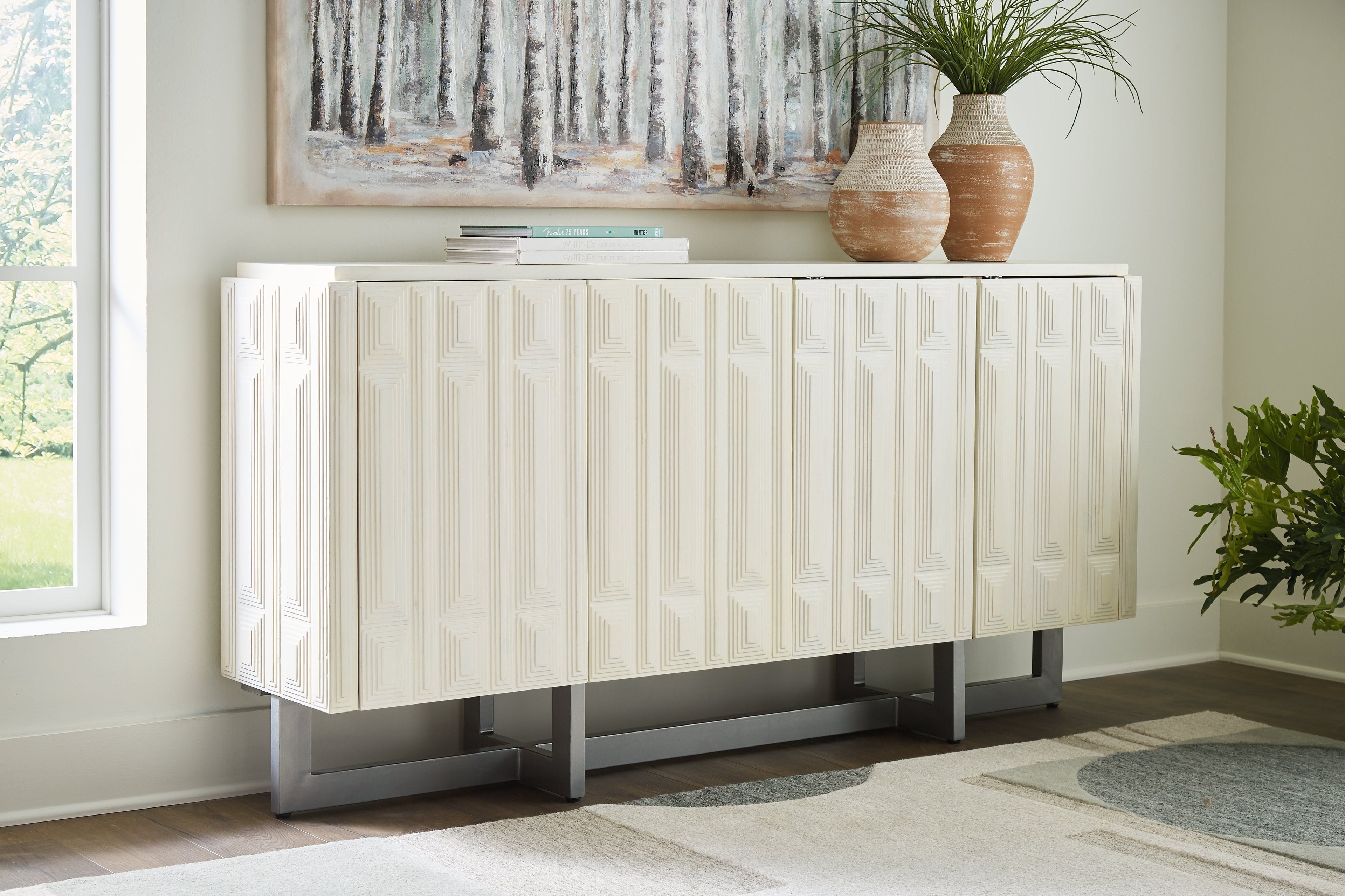 Ornawel Distressed White Accent Cabinet - A4000569 - Bien Home Furniture & Electronics