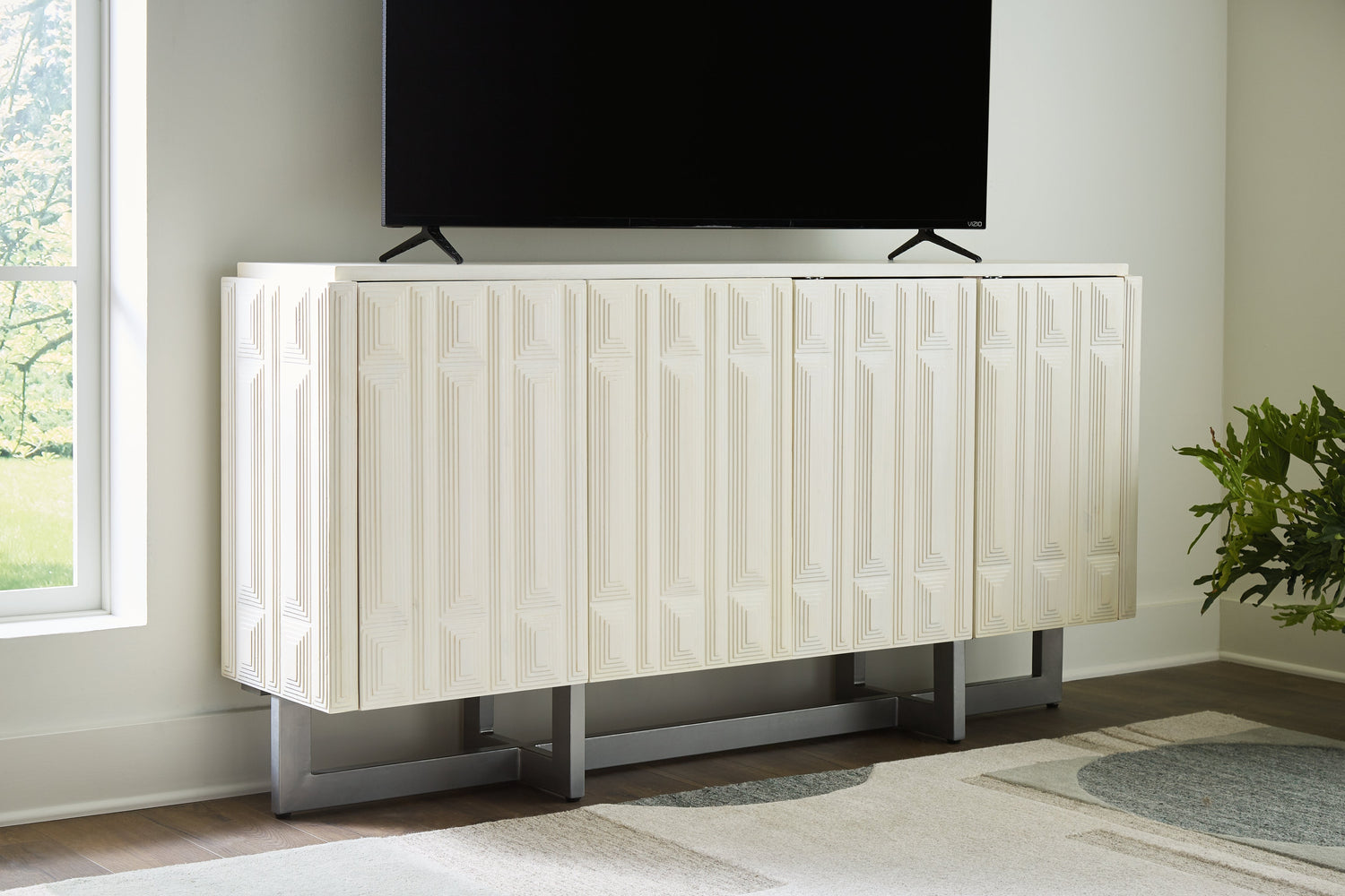 Ornawel Distressed White Accent Cabinet - A4000569 - Bien Home Furniture & Electronics