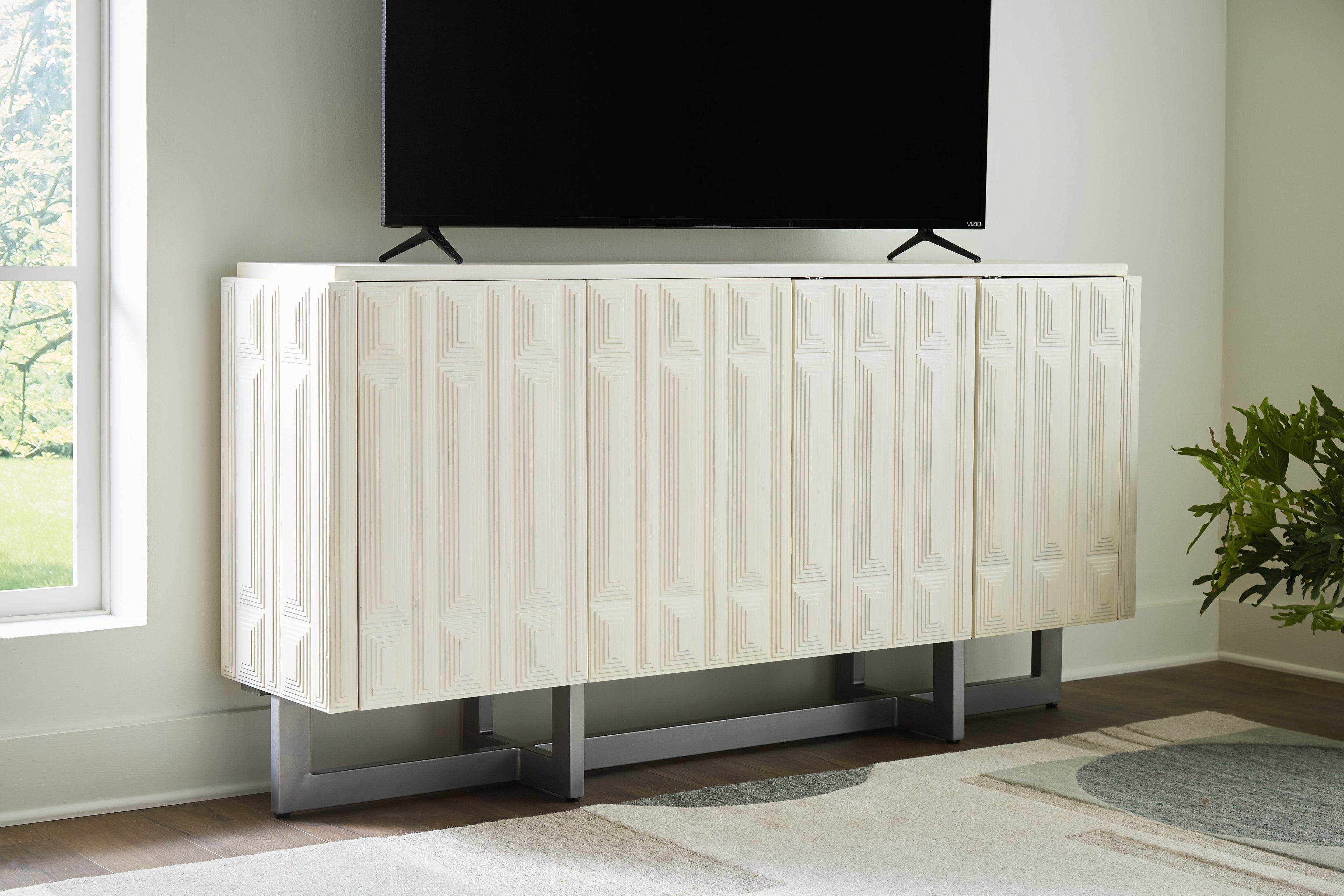 Ornawel Distressed White Accent Cabinet - A4000569 - Bien Home Furniture & Electronics