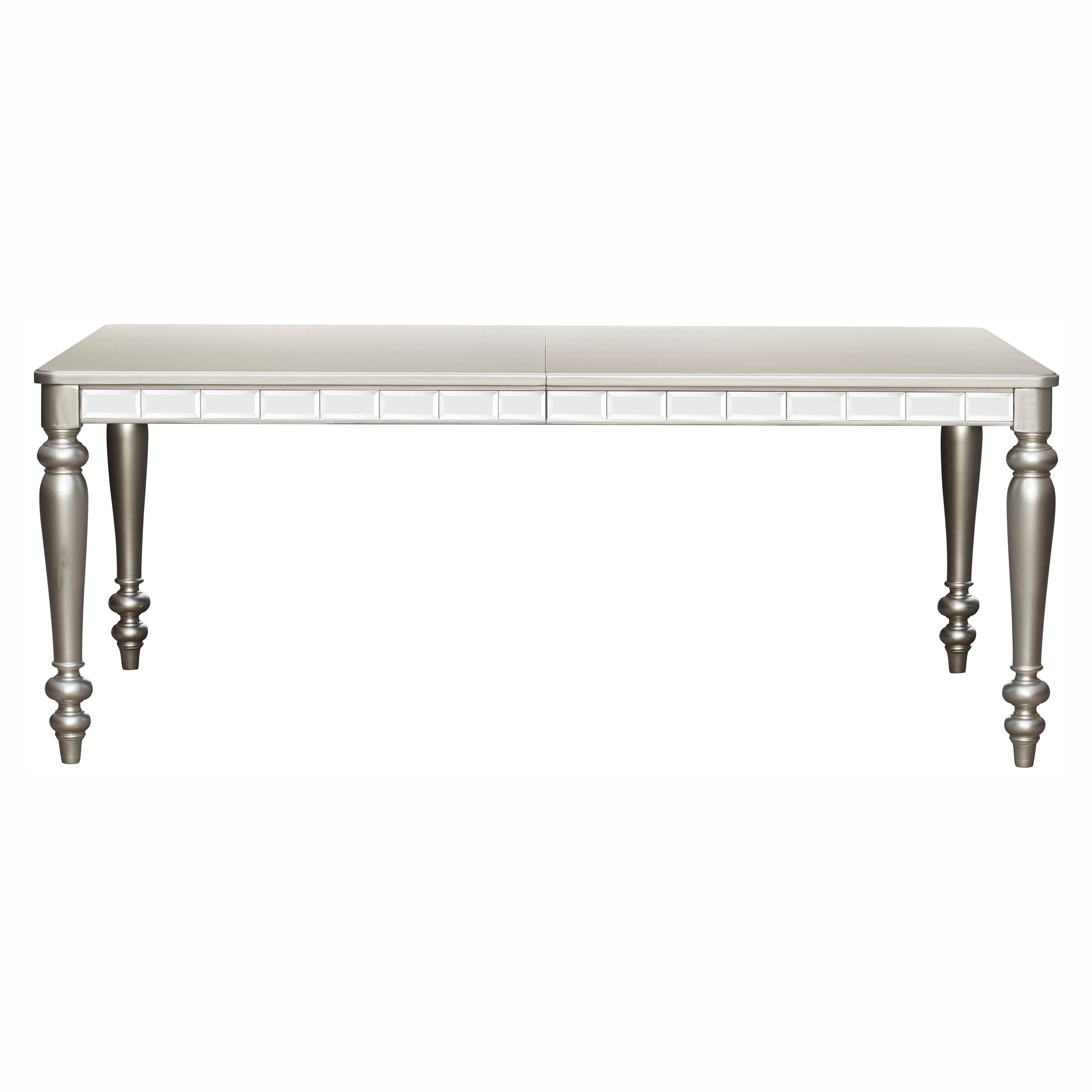 Orsina Silver Mirrored Extendable Dining Table - 5477N-96 - Bien Home Furniture & Electronics